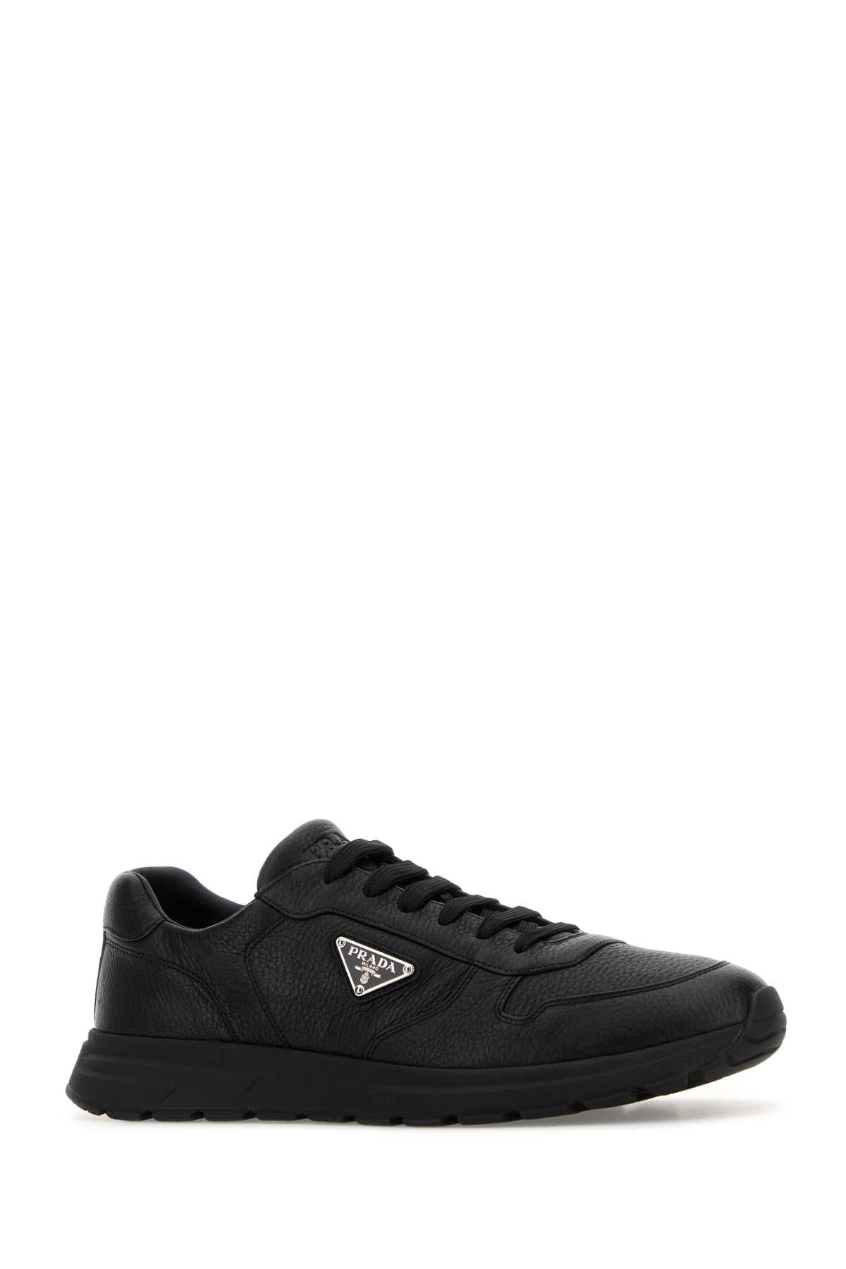 Prada Men Black Leather Prax 2.0 Sneakers PRADA