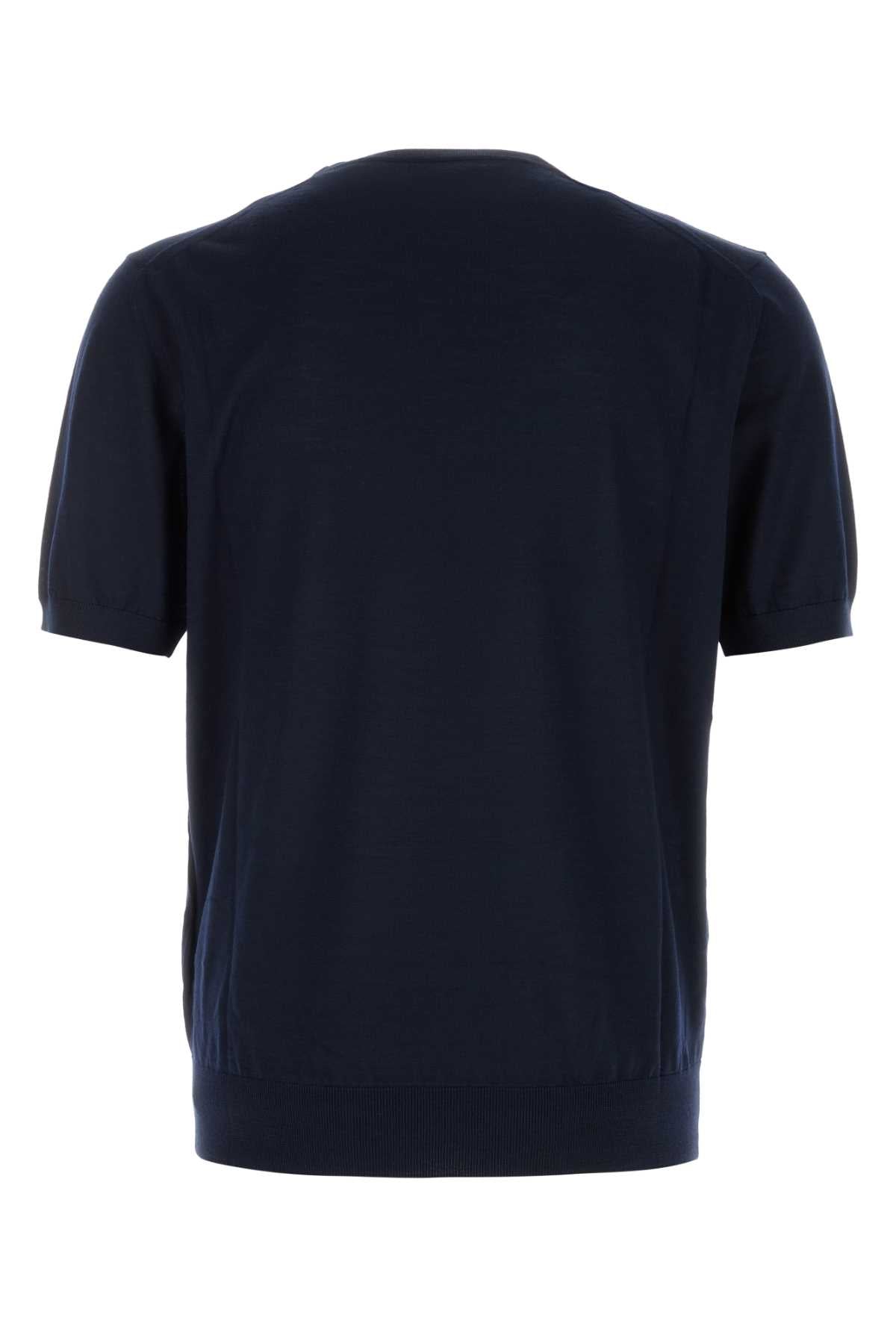 Prada Men Navy Blue Wool Sweater PRADA