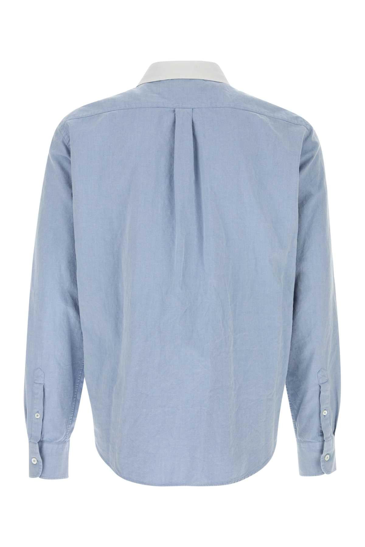 Prada Men Powder Blue Oxford Shirt PRADA