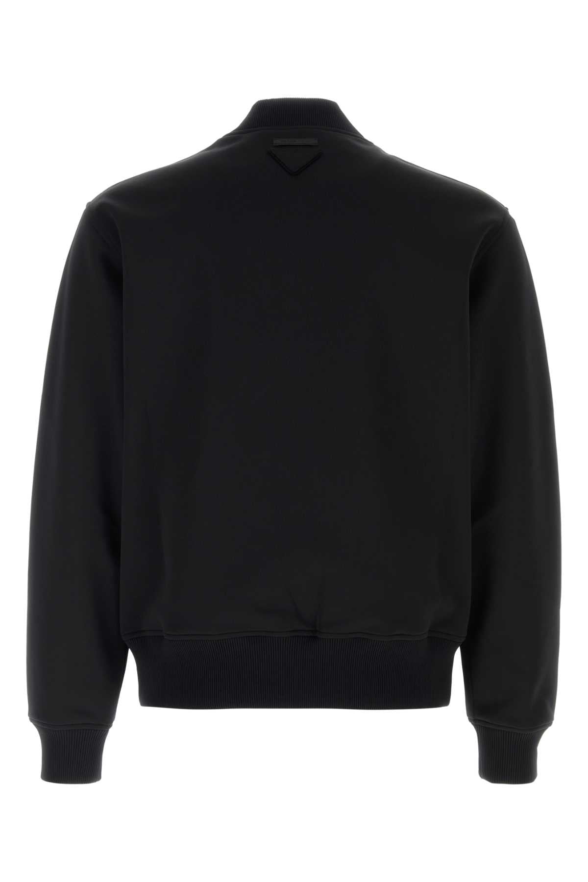 Prada Men Black Stretch Polyester Bomber Jacket PRADA