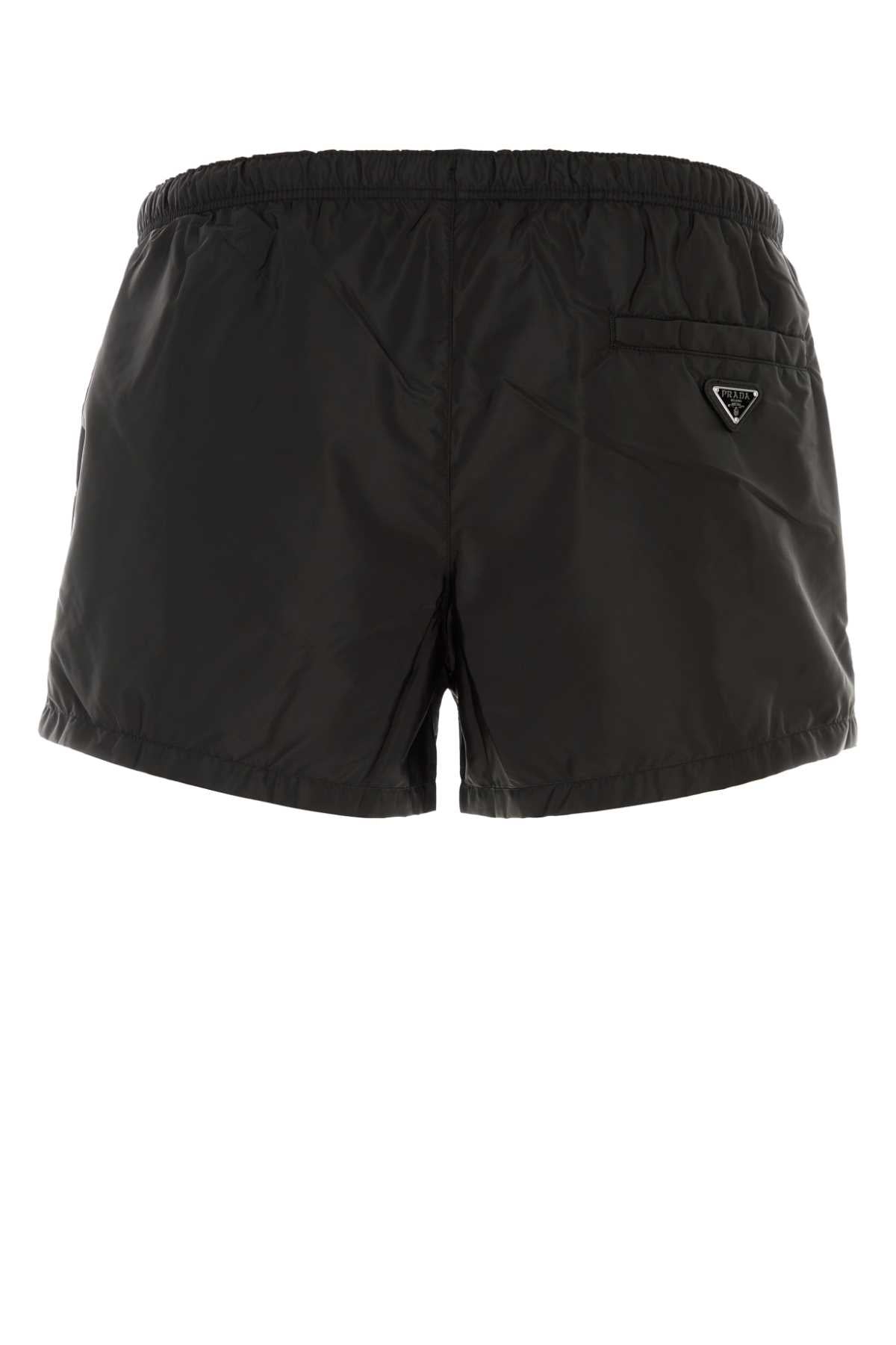 Prada Men Black Re-Nylon Swimming Shorts PRADA