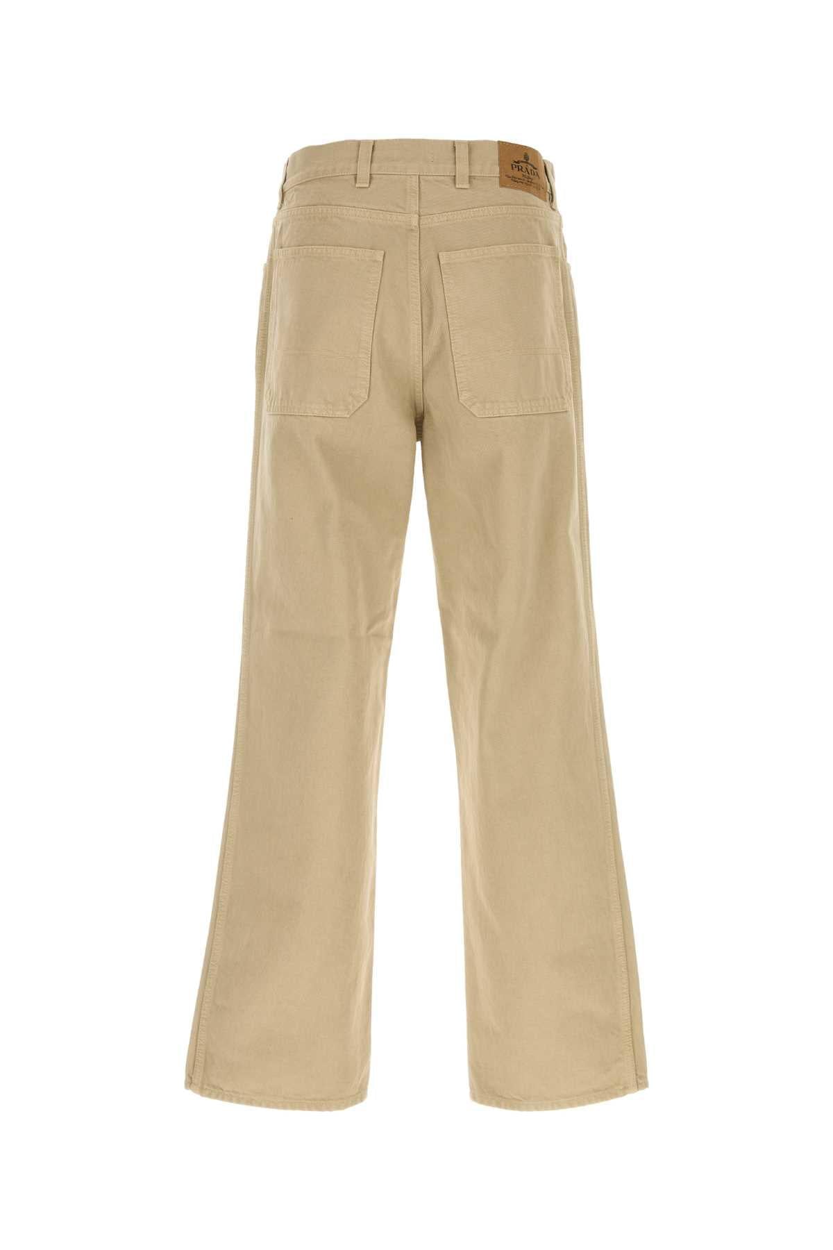 Prada Men Beige Cotton Pant PRADA