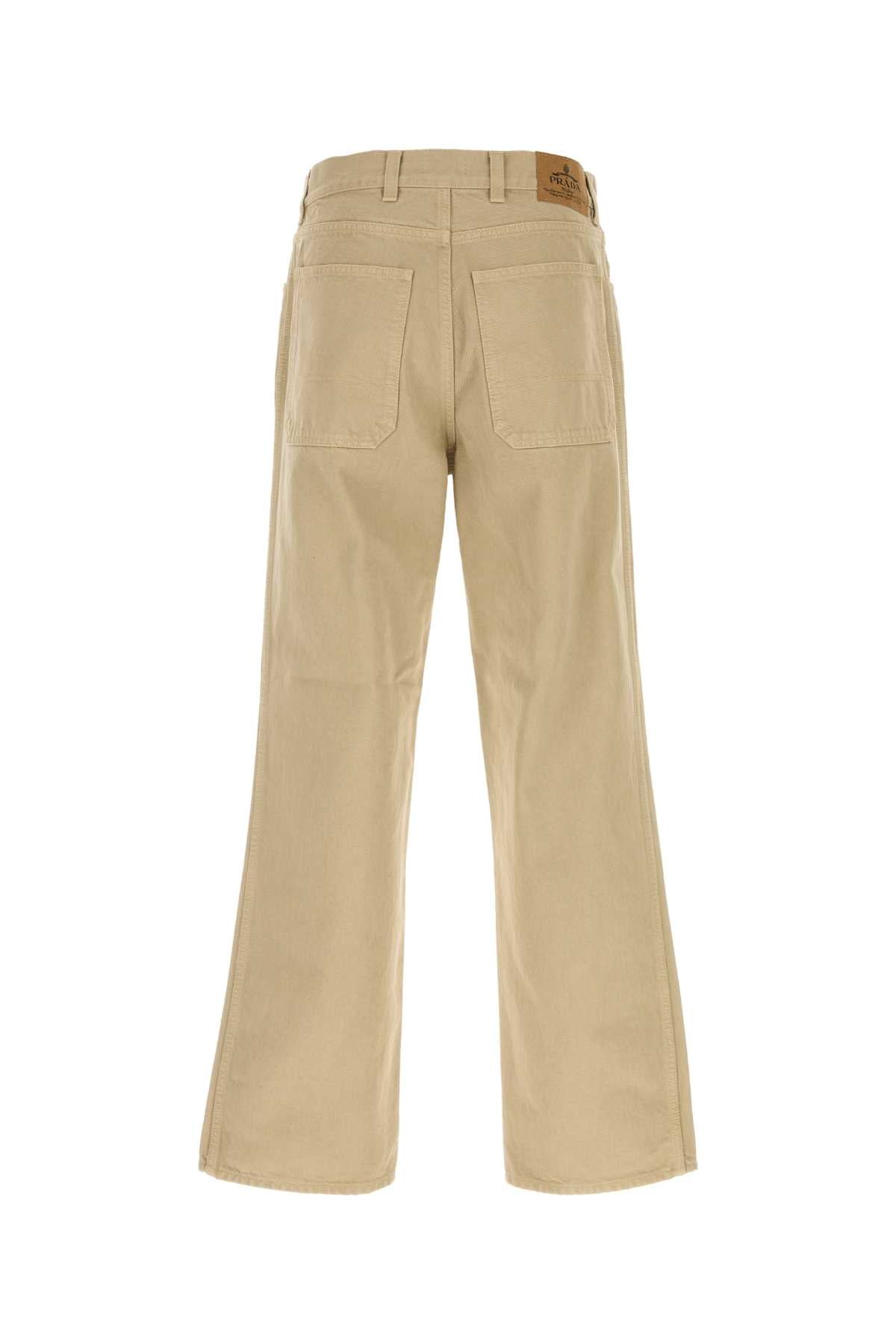 Prada Men Beige Cotton Pant PRADA