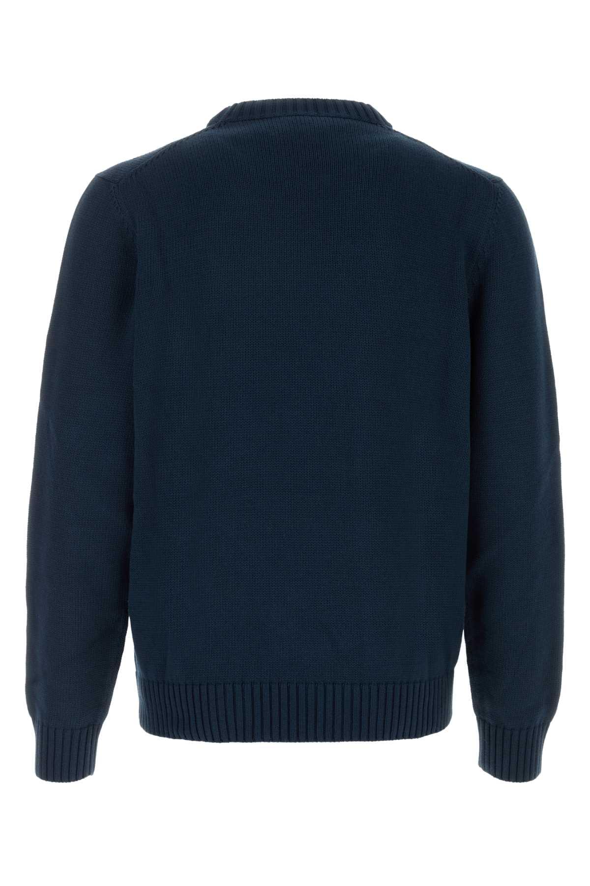 Prada Men Navy Blue Cotton Sweater PRADA