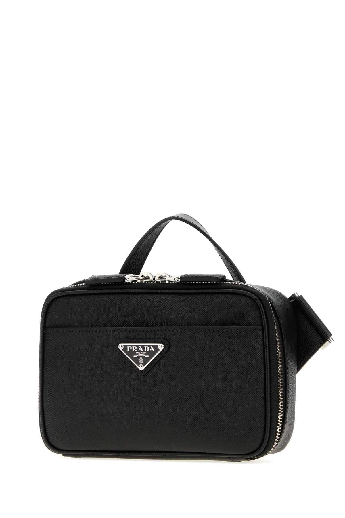 Prada Men Black Leather Crossbody Bag PRADA