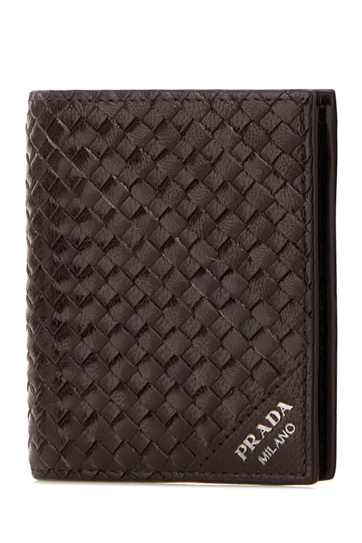 Prada Men Brown Leather Wallet PRADA