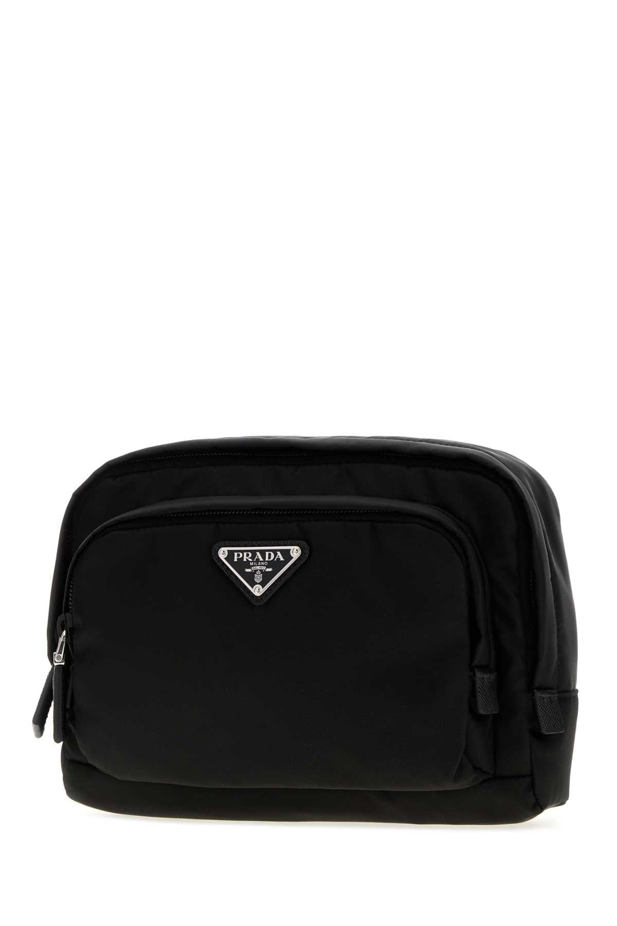 Prada Men Black Canvas Beauty Case PRADA