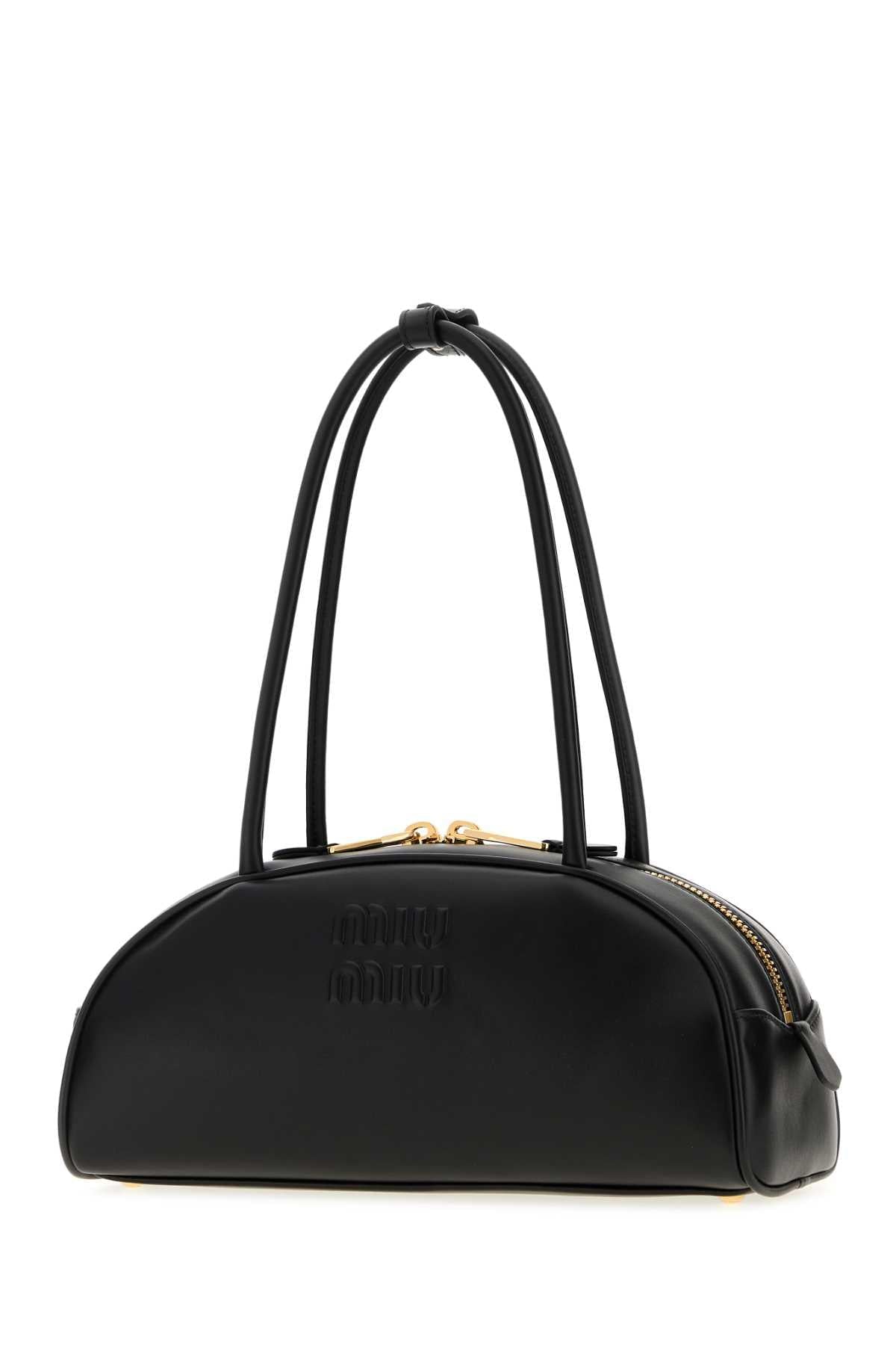 Miu Miu Women Black Leather Beau Shoulder Bag MIU MIU