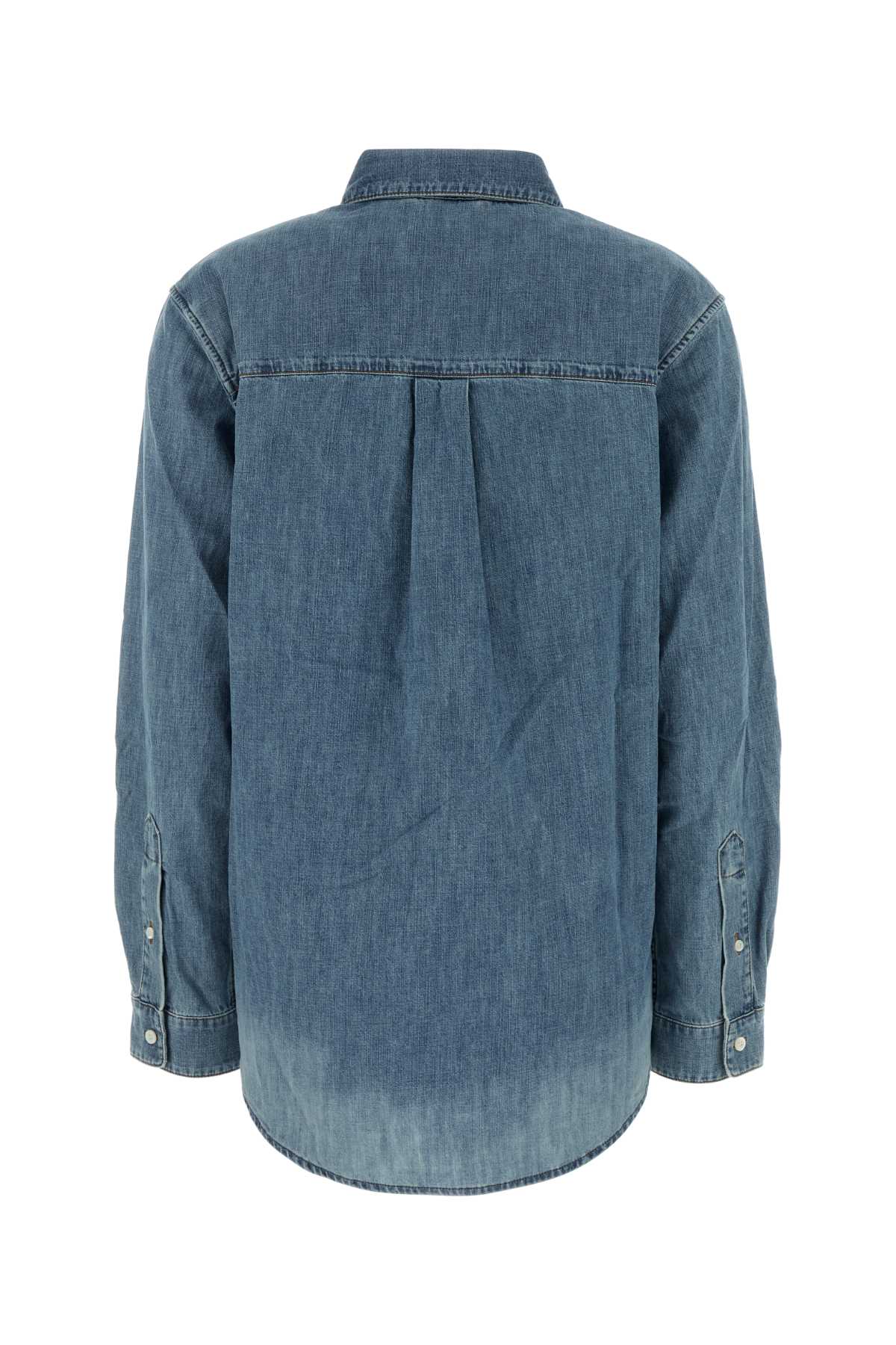 Miu Miu Women Light Blue Chambray Shirt