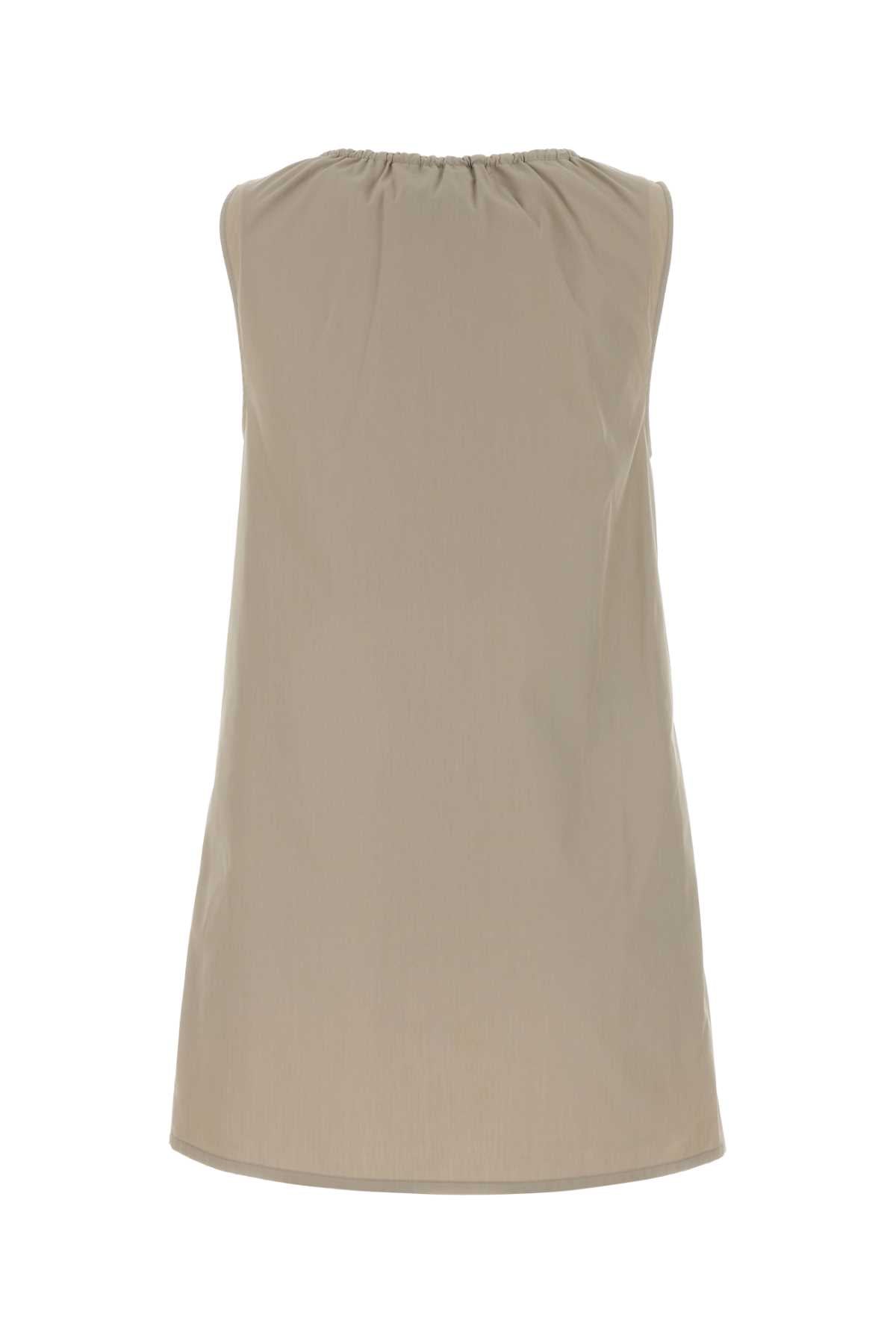 Miu Miu Women Cappuccino Cotton Mini Dress MIU MIU