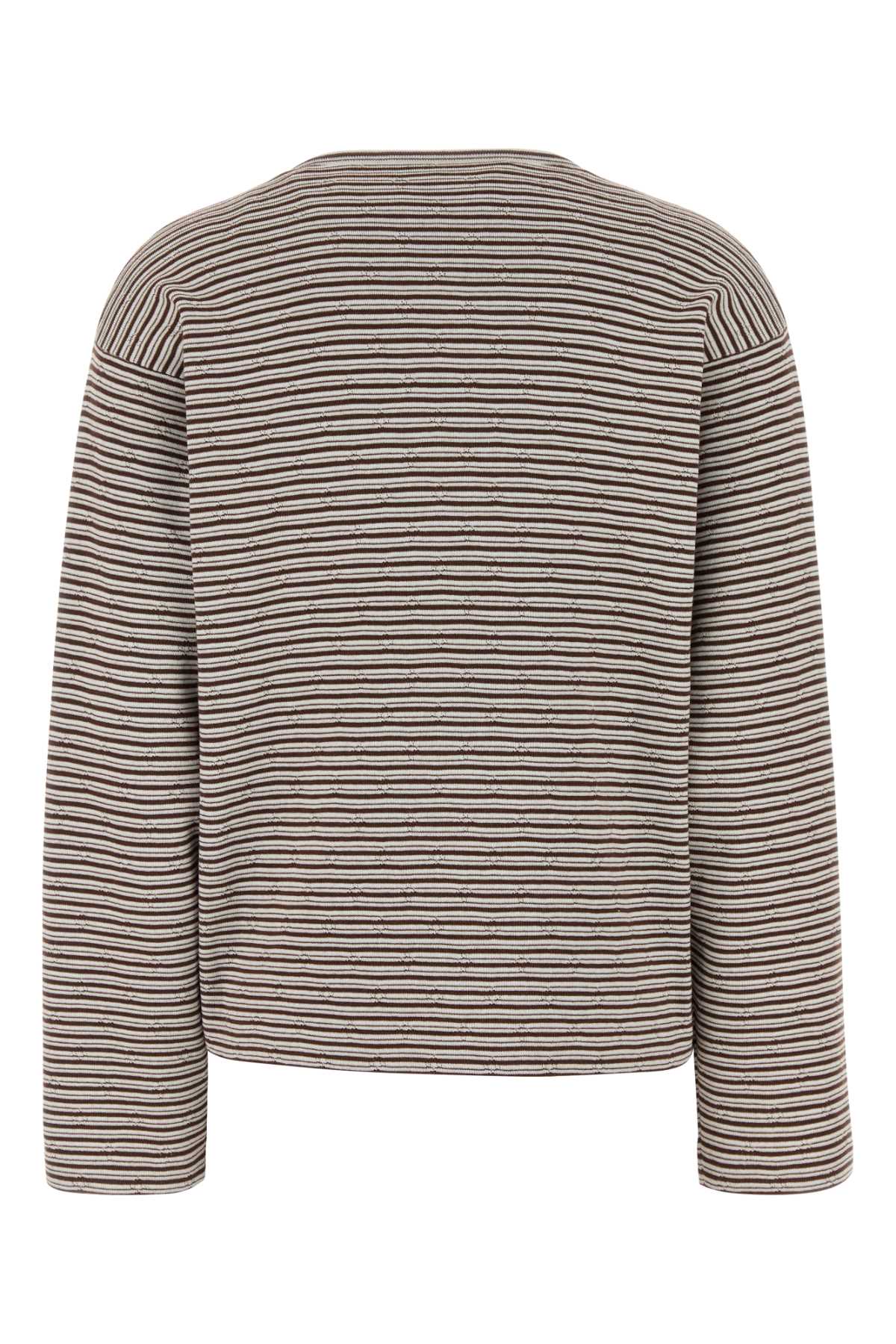 Miu Miu Women Embroidered Cotton Blend Oversize T-Shirt MIU MIU