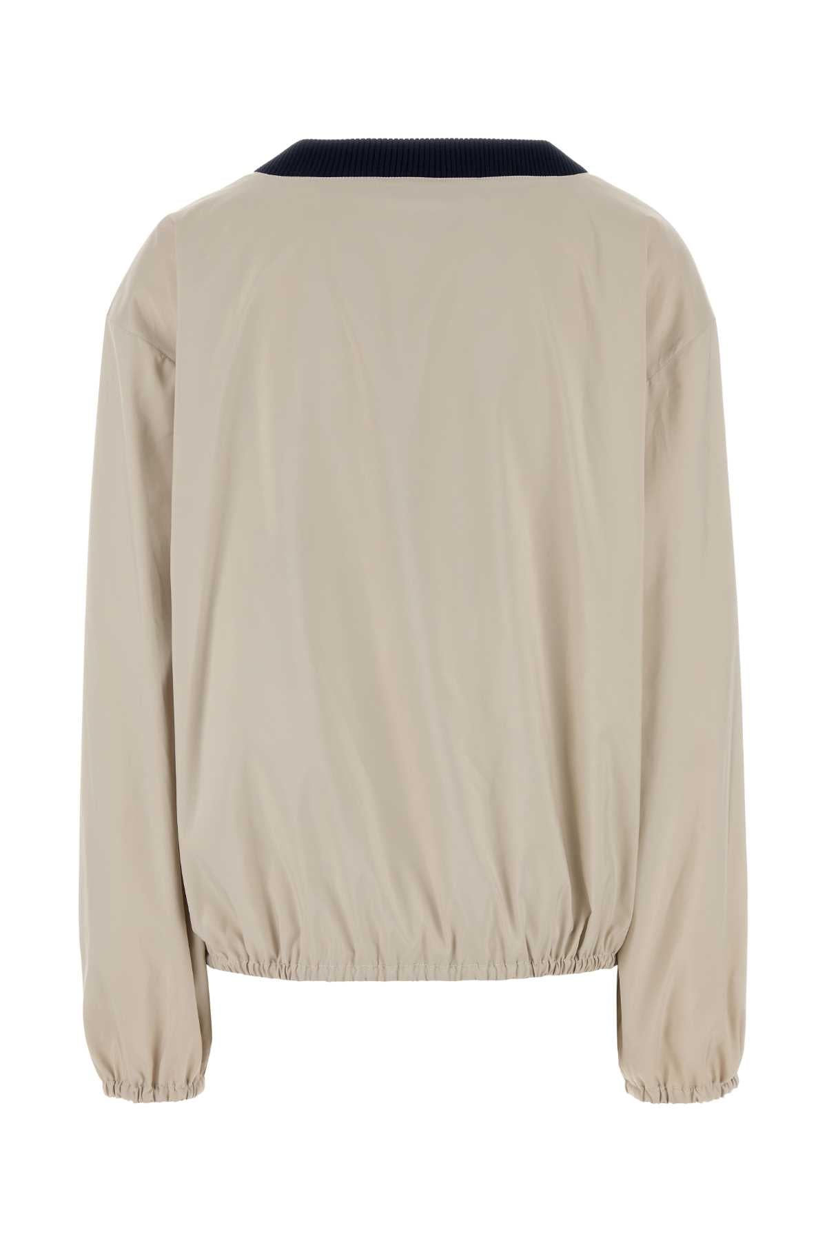 Miu Miu Women Sand Tech Fabric Oversize Sweatshirt MIU MIU
