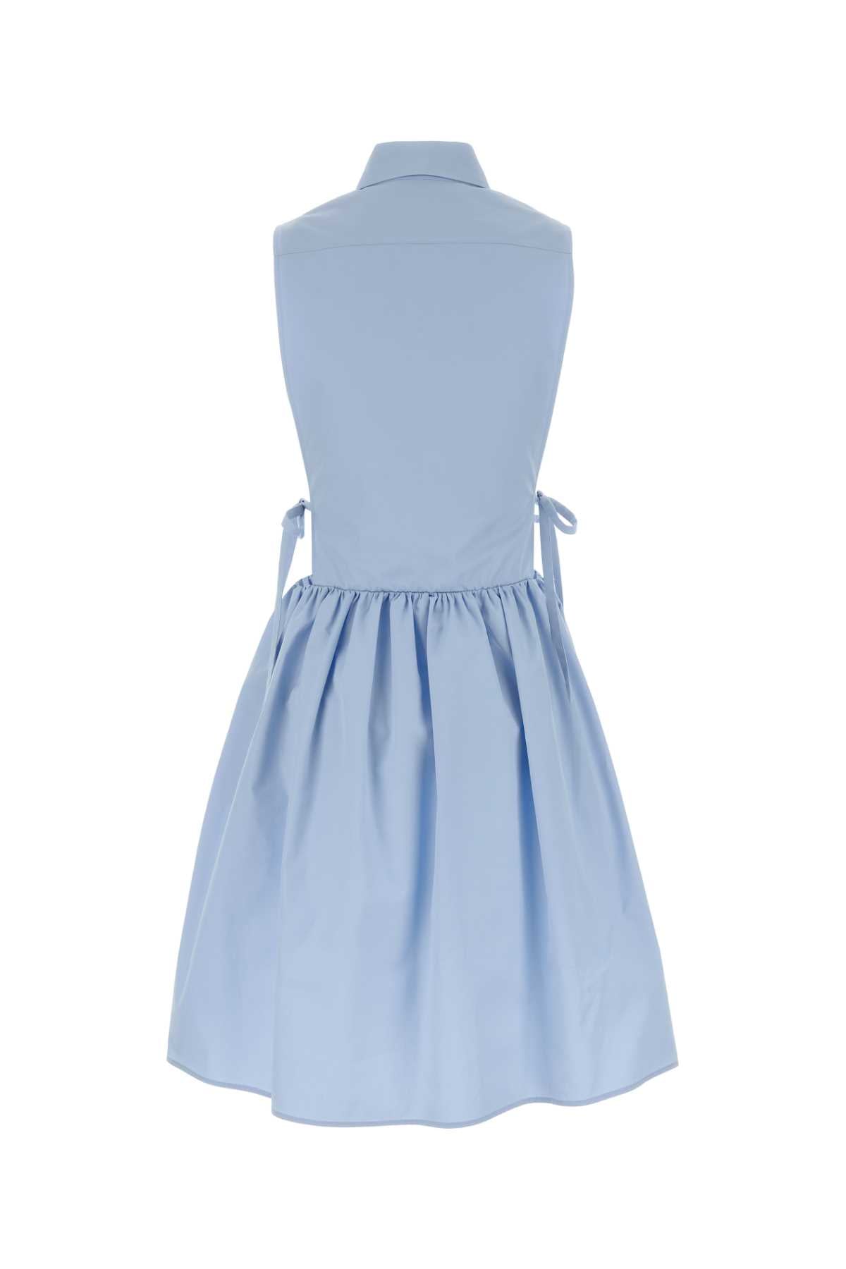 Miu Miu Women Light-Blue Poplin Shirt Dress