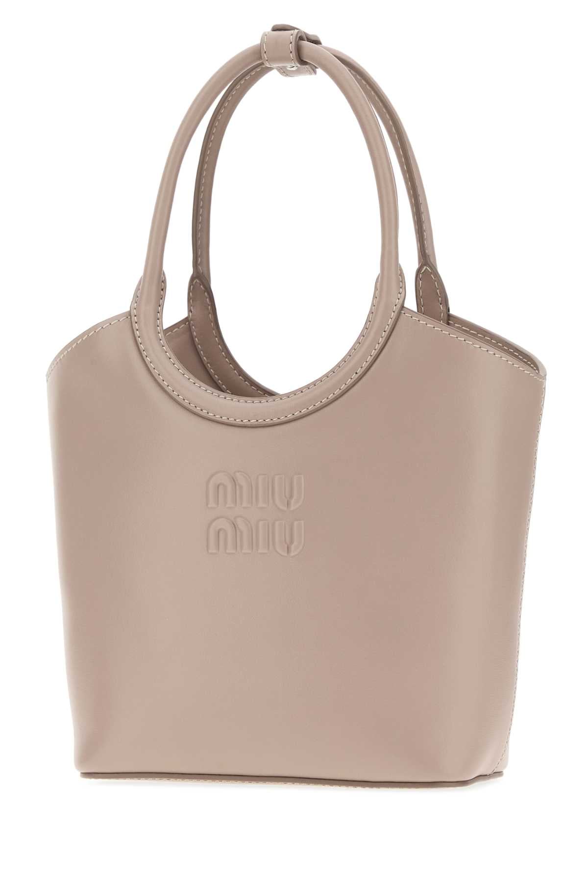 Miu Miu Women Dove Grey Leather Ivy Handbag MIU MIU