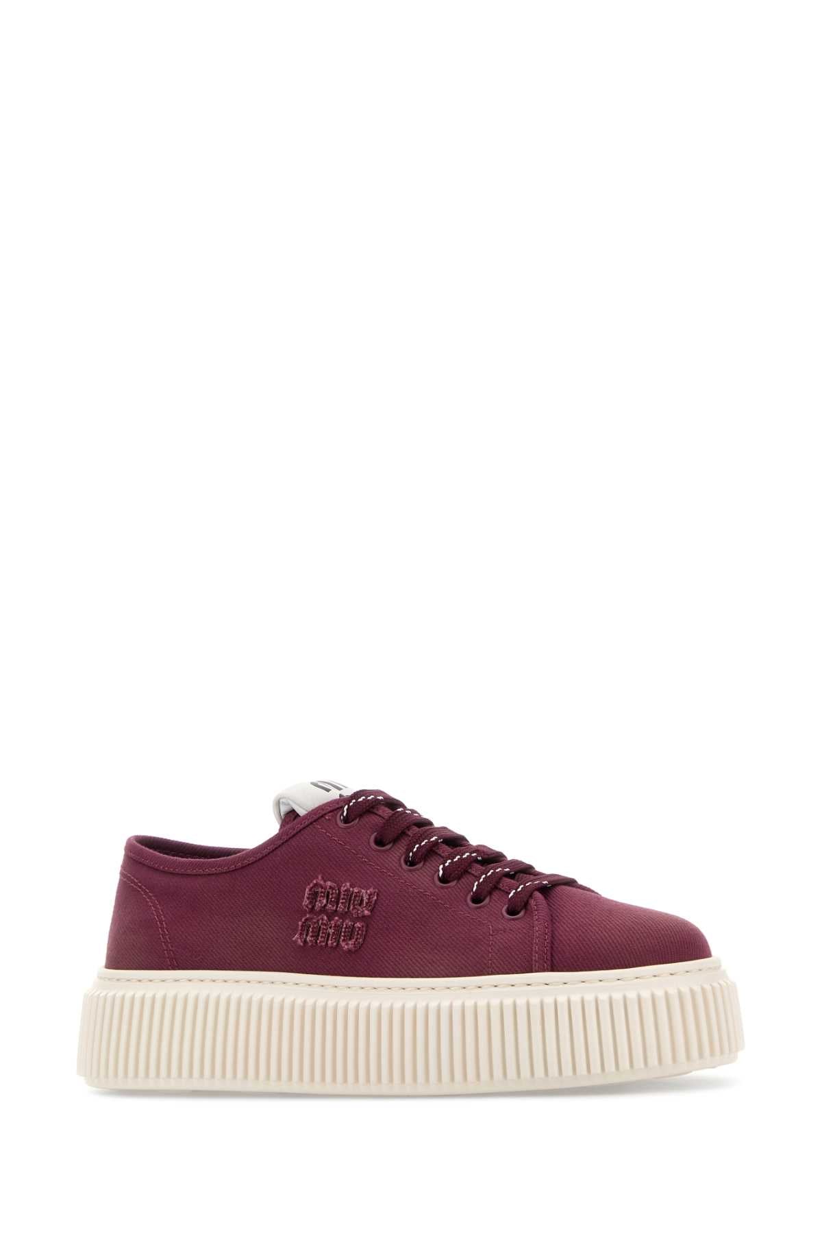 Miu Miu Women Purple Canvas Sneakers MIU MIU