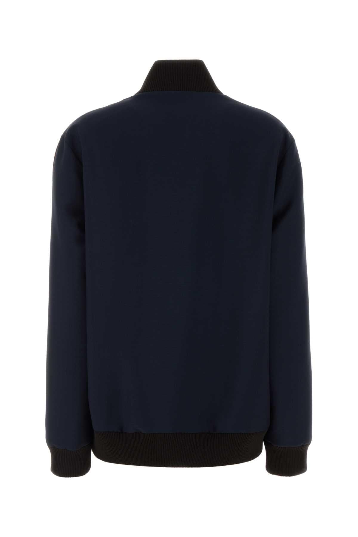 Miu Miu Women Navy Blue Mohair Blend Sweatshirt MIU MIU