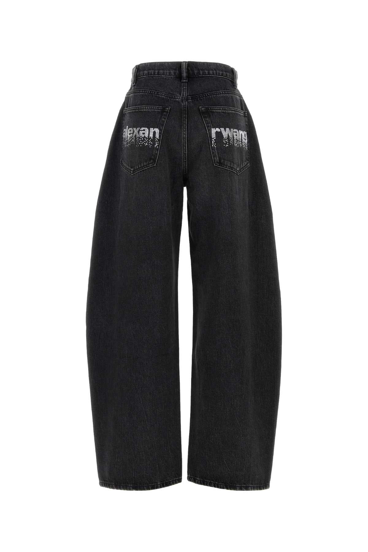 Alexander Wang Women Black Denim Wide-Leg Jeans ALEXANDER WANG