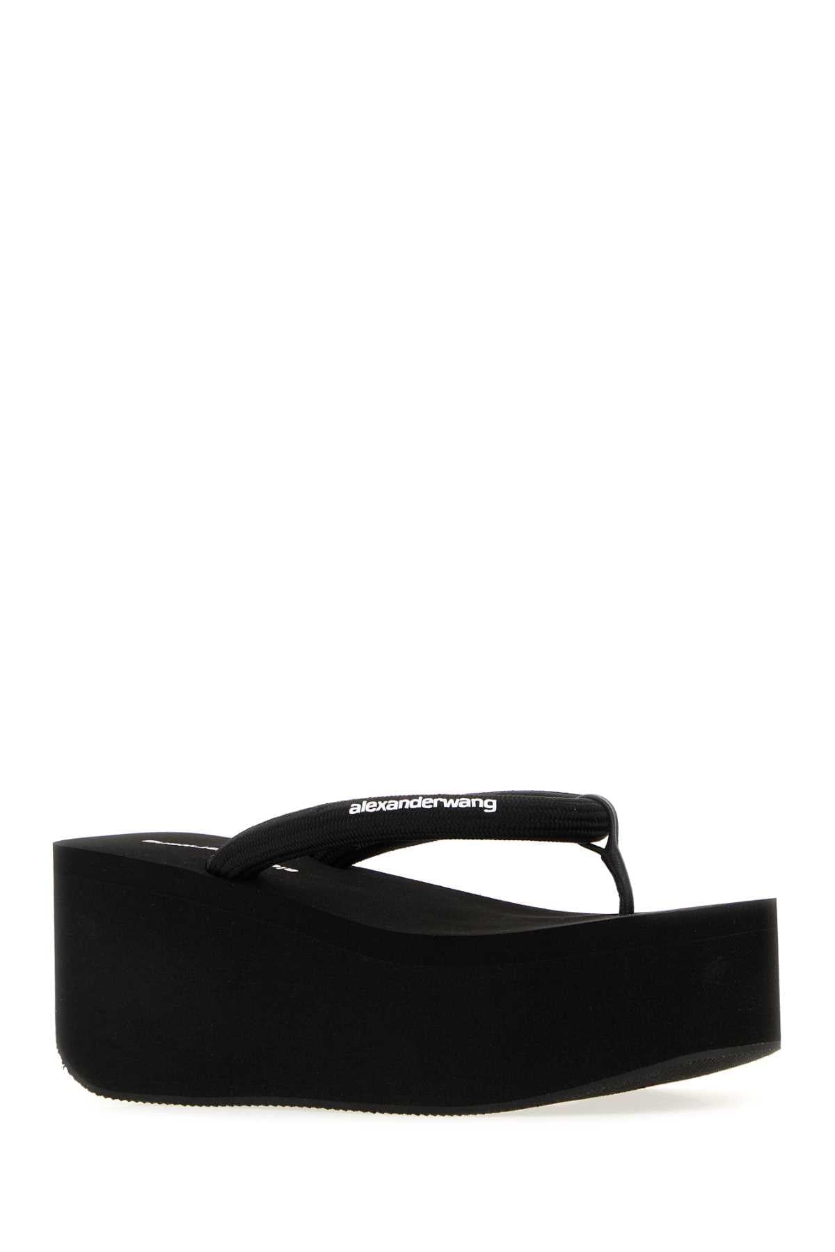 Alexander Wang Women Black Fabric Jenna Thong Slippers ALEXANDER WANG