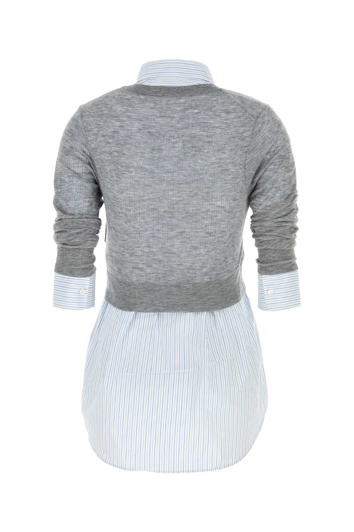 Alexander Wang Women Button Up W/ Sheer Crewneck ALEXANDER WANG