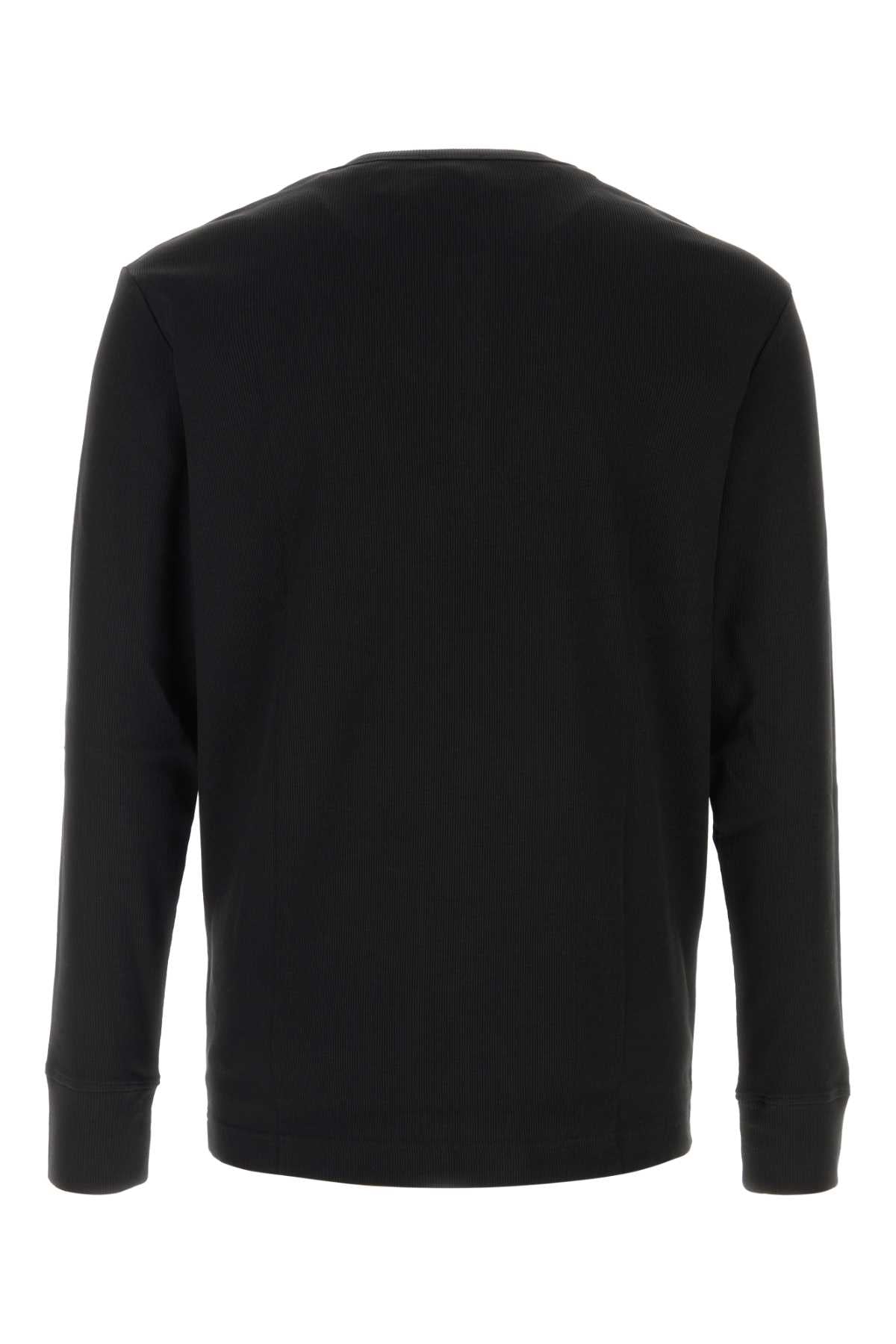 Burberry Men Black Stretch Cotton T-Shirt BURBERRY