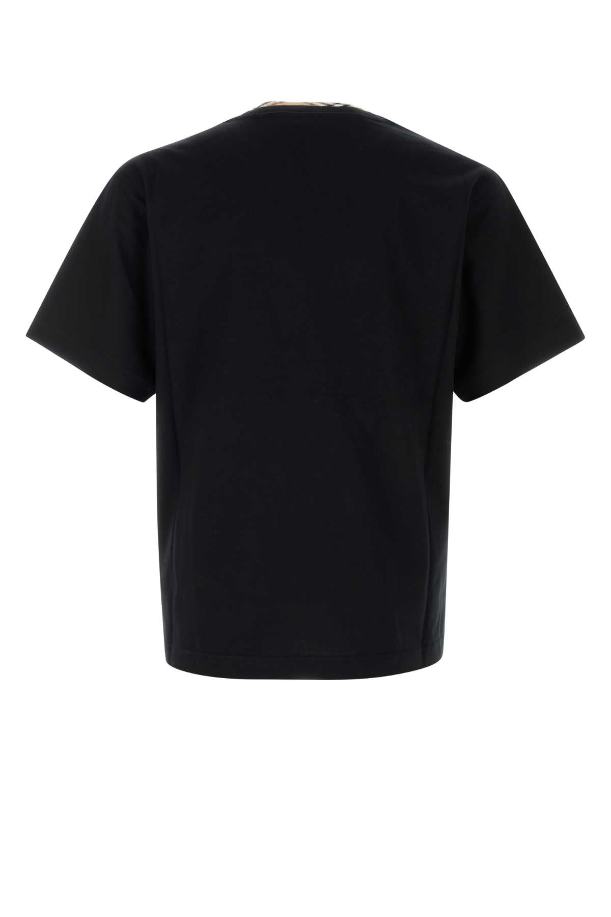 Burberry Men Black Cotton T-Shirt BURBERRY