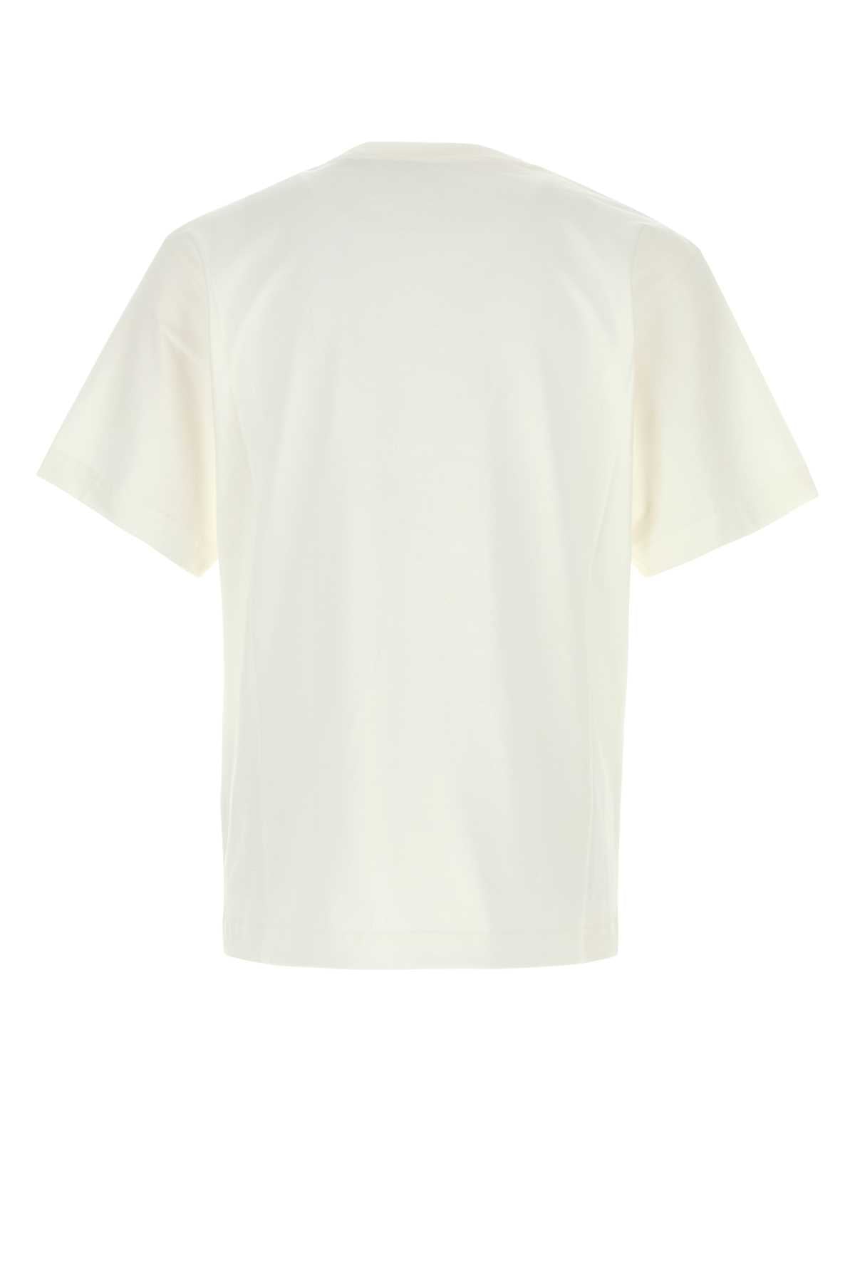 Burberry Men White Cotton T-Shirt BURBERRY