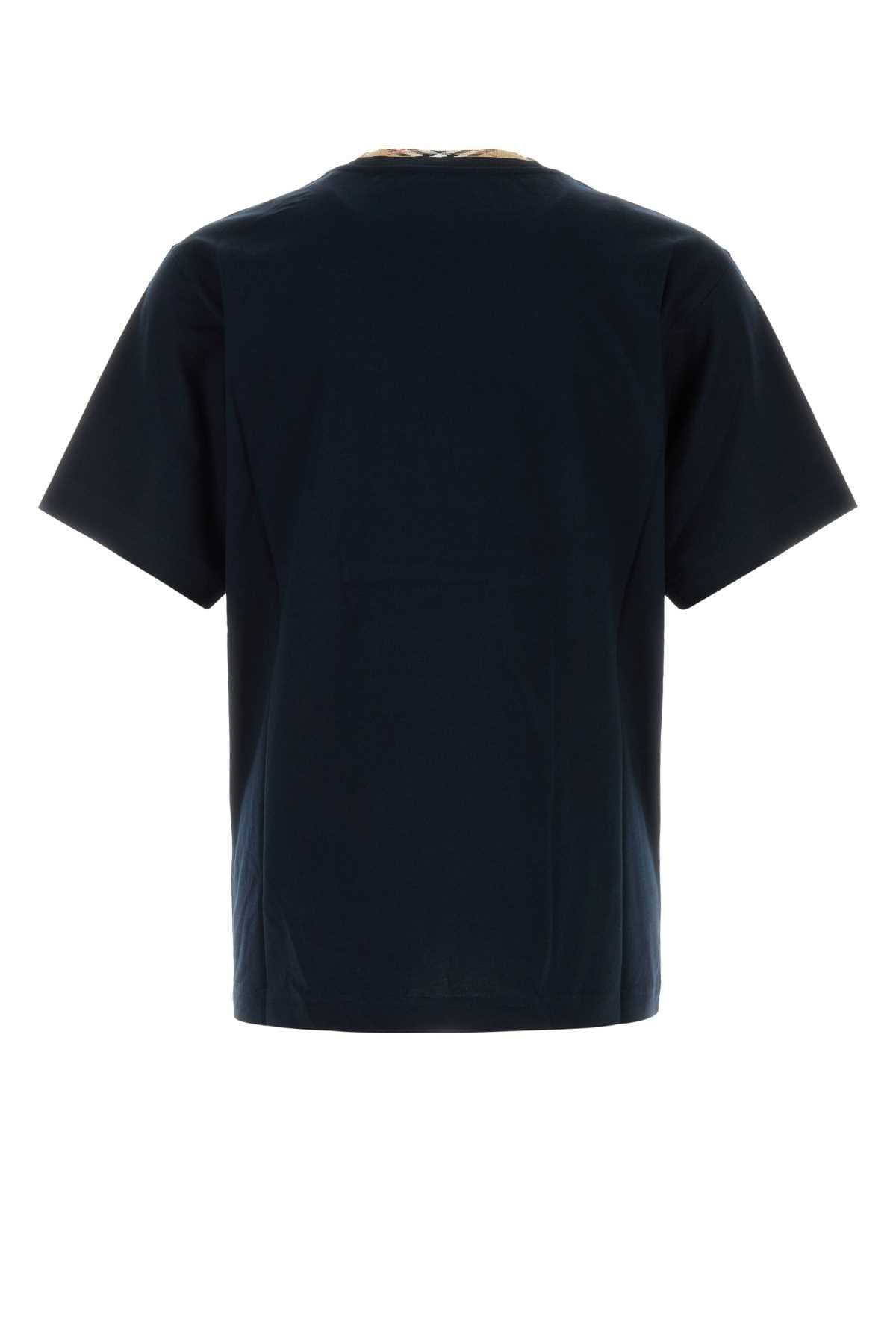 Burberry Men Midnight Blue Cotton T-Shirt BURBERRY
