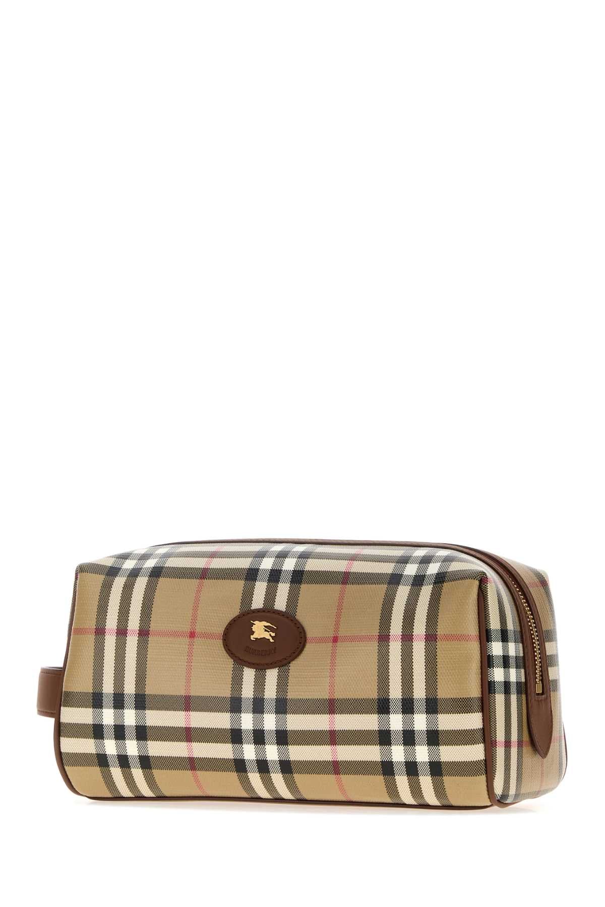 Burberry Men Printed Canvas Check Beauty Case BURBERRY
