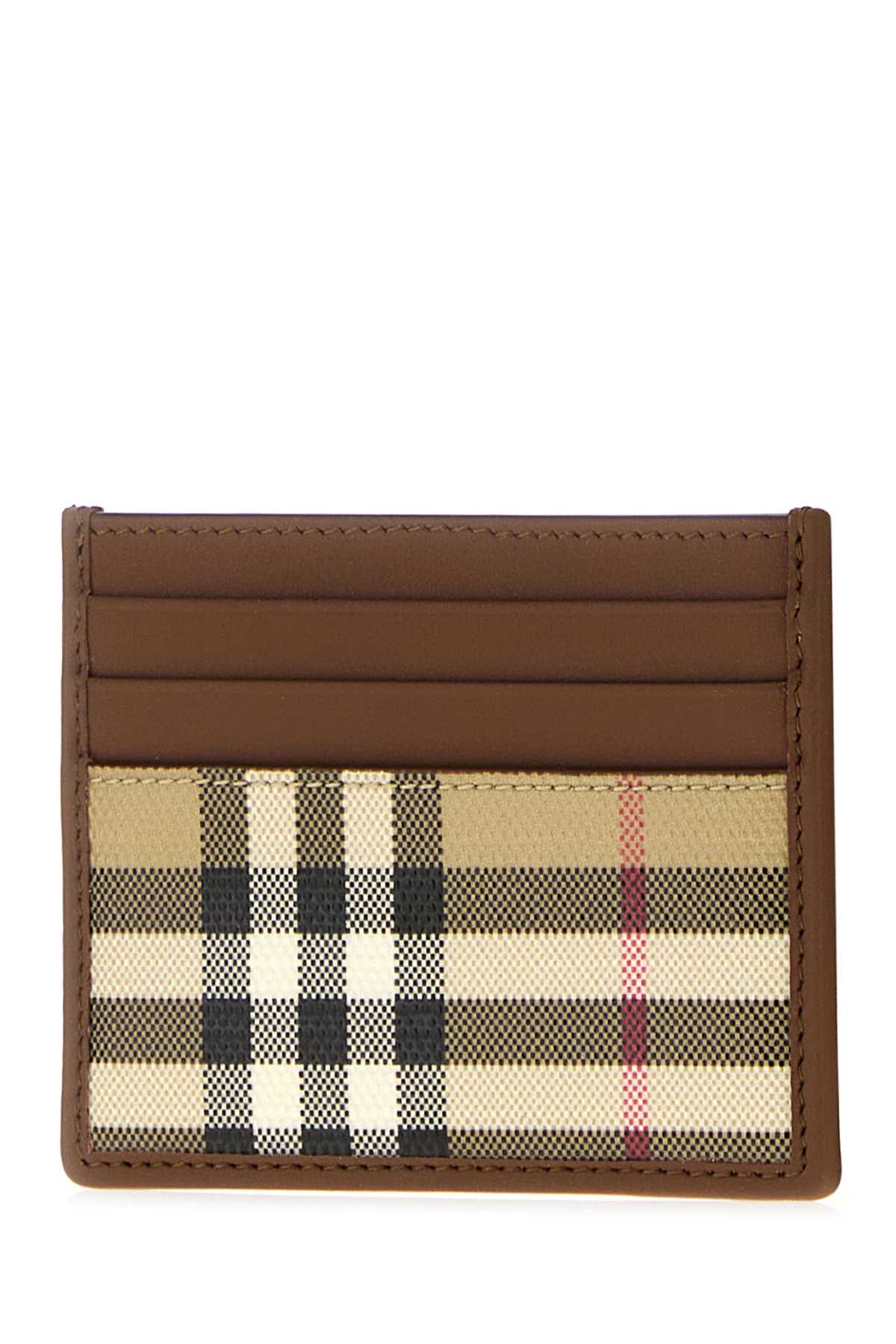 Burberry Men Printed Canvas And Leather Card Holder BURBERRY