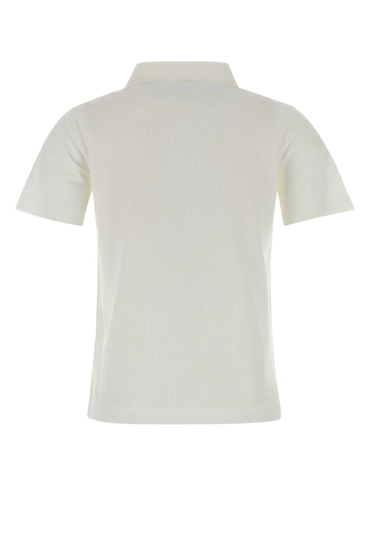 Burberry Women White Piquet Polo Shirt BURBERRY