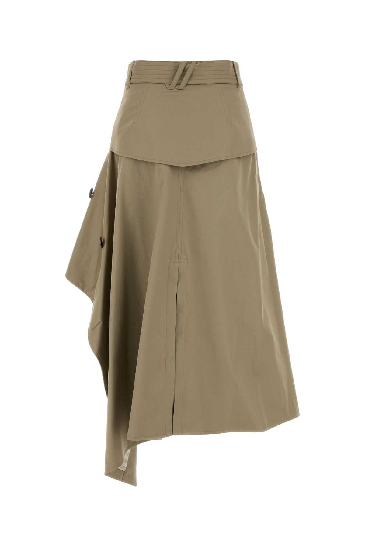 Burberry Women Cappuccino Gabardine Skirt BURBERRY