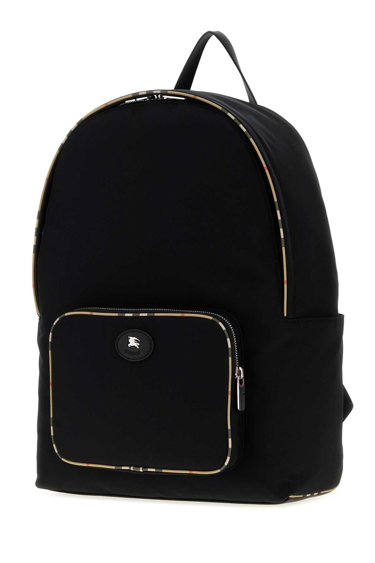 Burberry Men Black Canvas Backpack BURBERRY