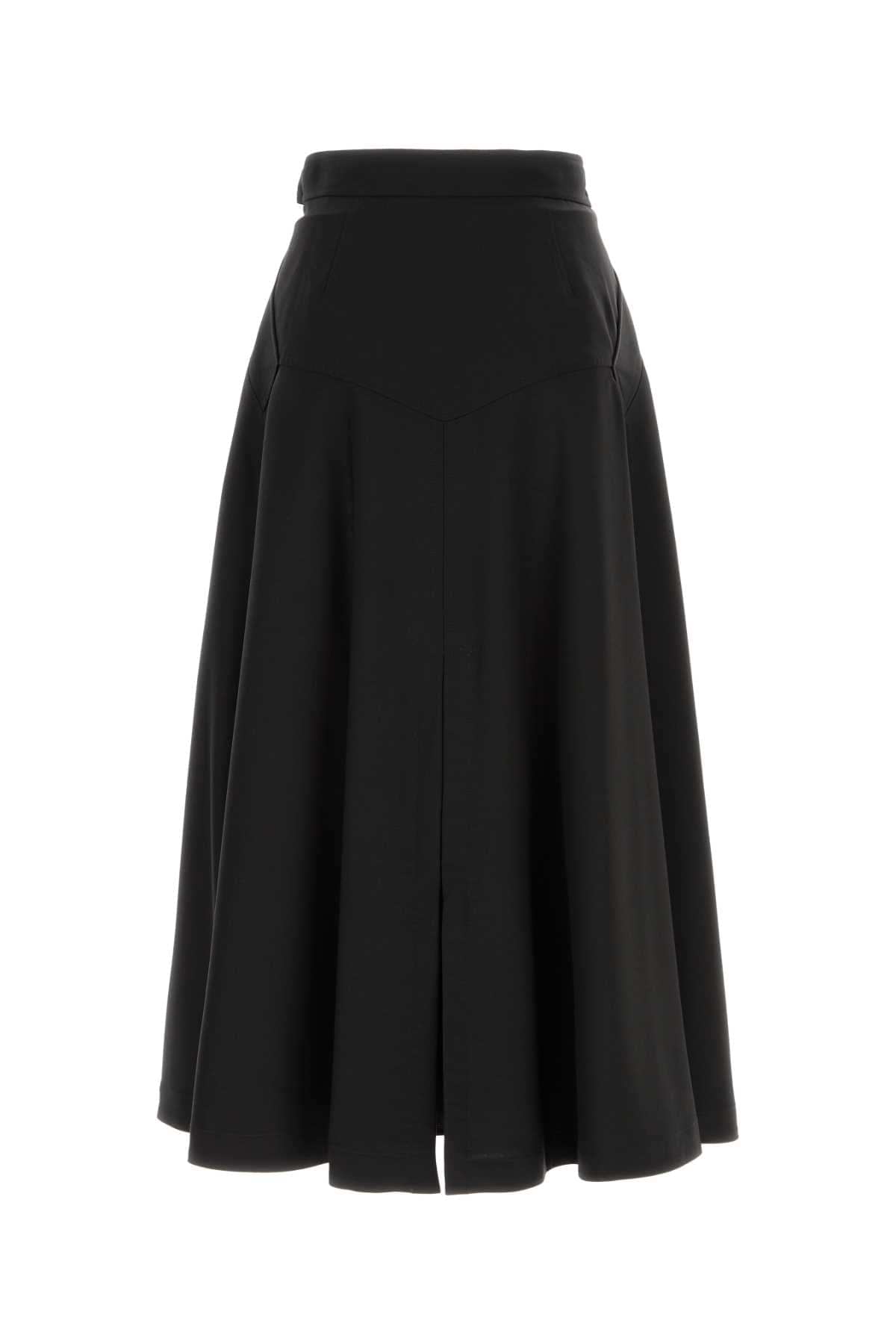 Burberry Women Black Twill Skirt BURBERRY