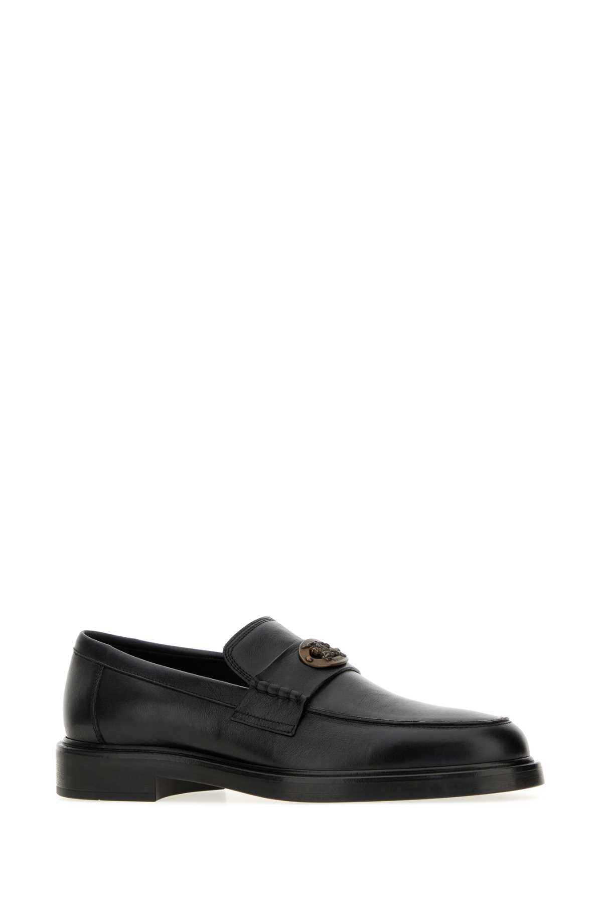Burberry Men Black Leather Pembroke Loafers BURBERRY