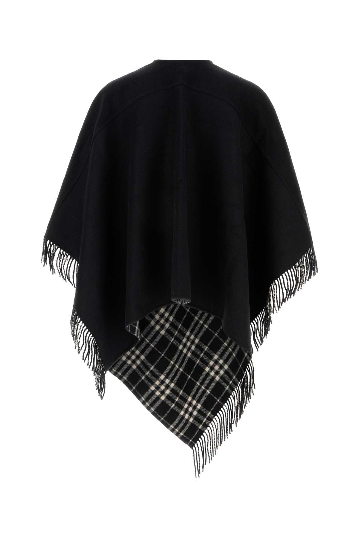 Burberry Unisex Black Wool Cape BURBERRY