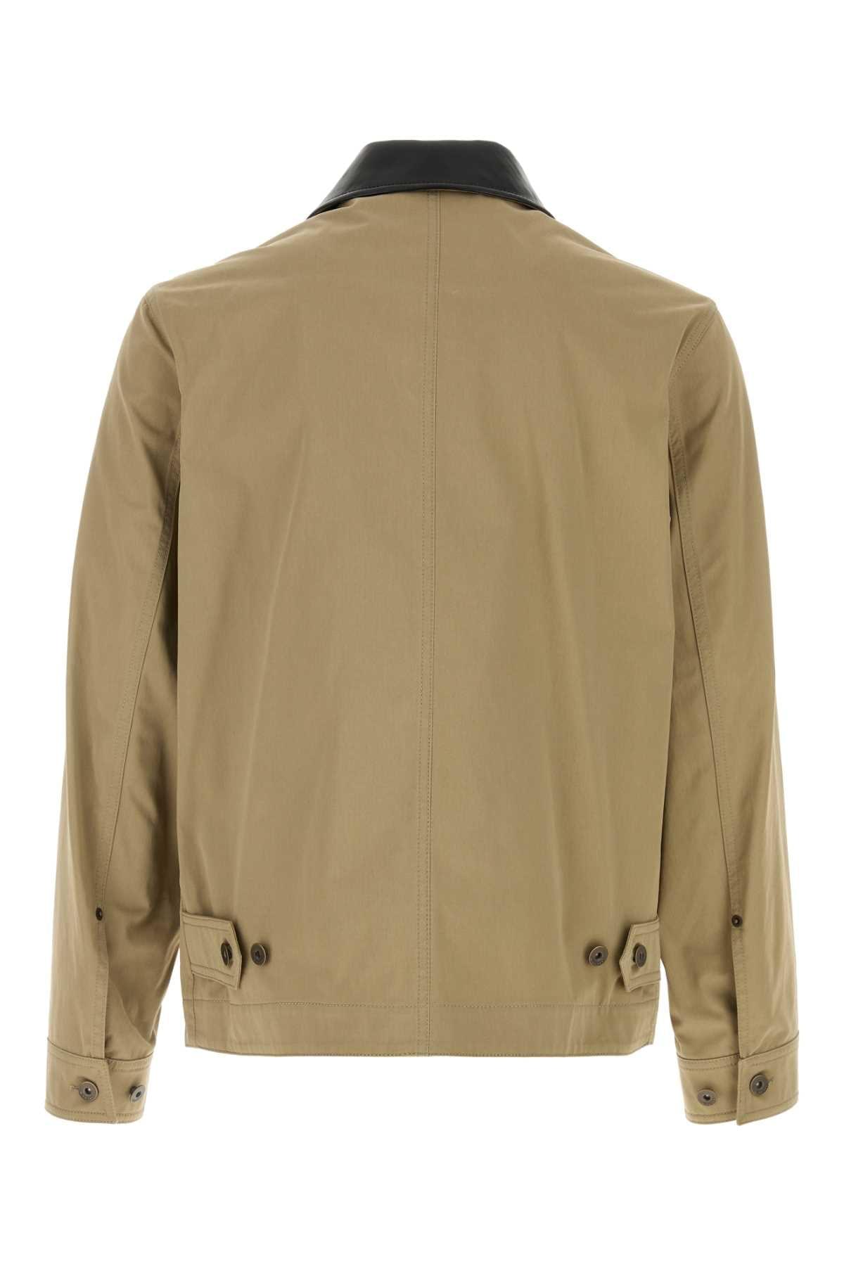 Burberry Men Cappuccino Cotton Jacket BURBERRY