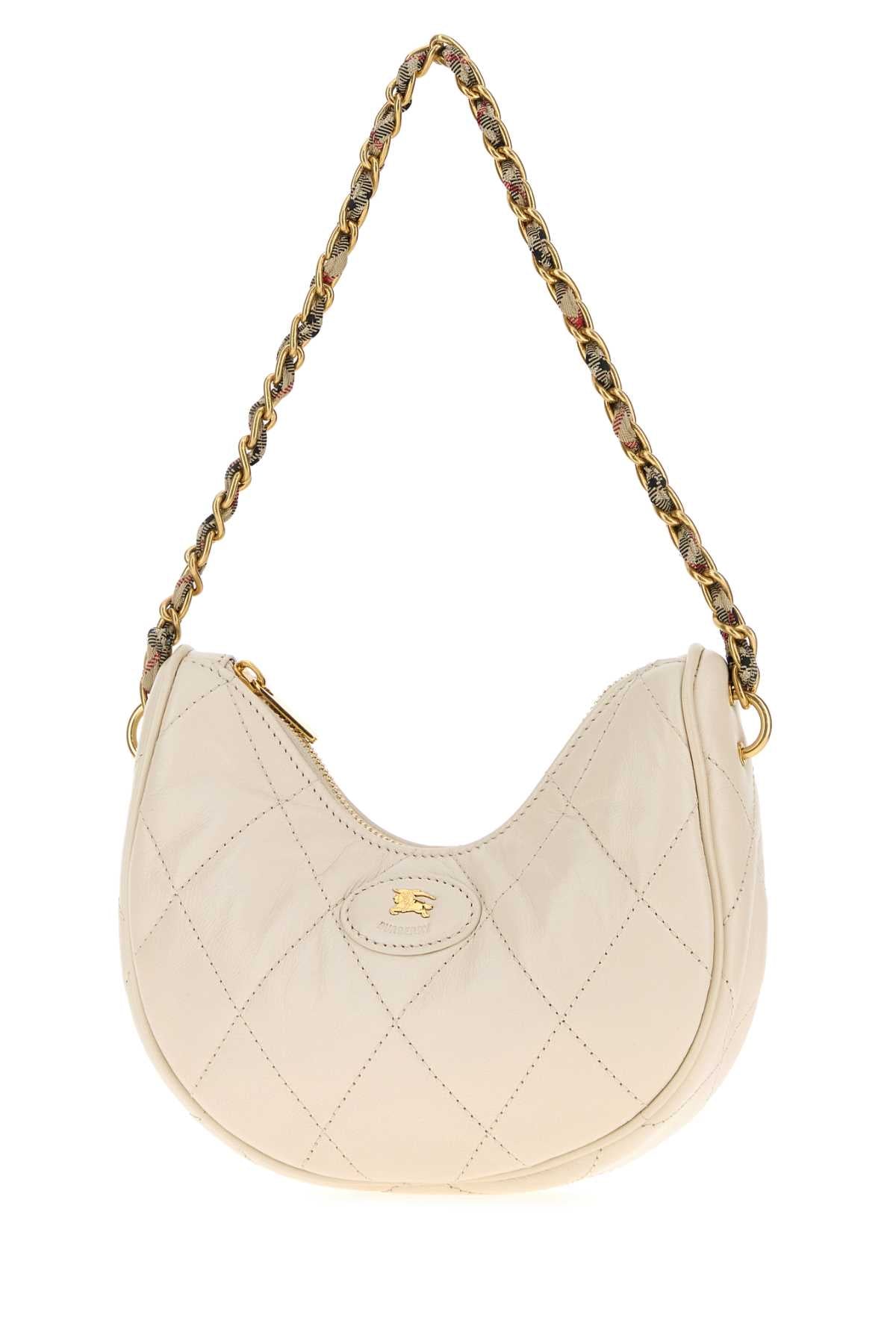 Burberry Women Ivory Leather Horseshoe Shoulder Bag BURBERRY