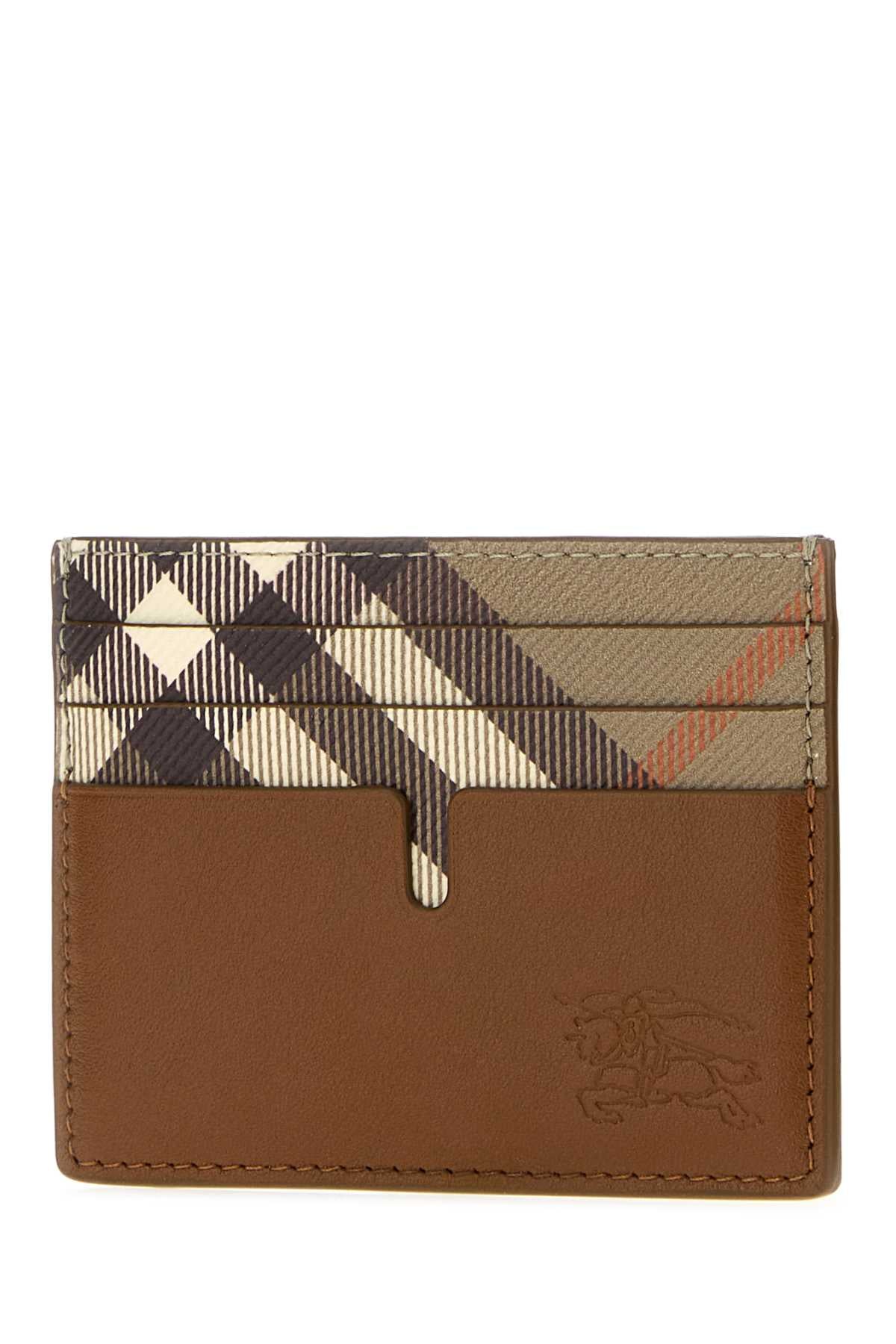 Burberry Men Multicolor Leather And Canvas Card Holder BURBERRY