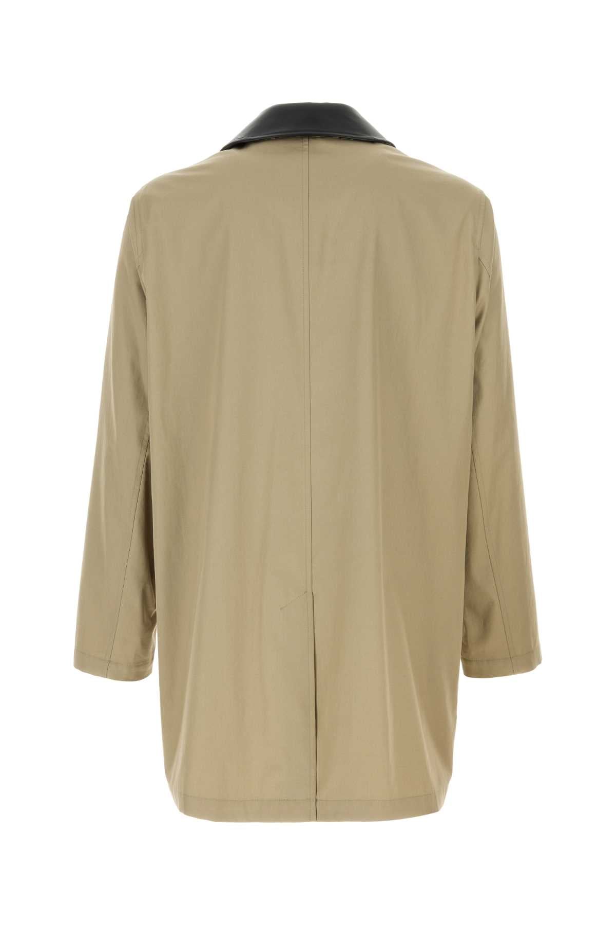 Burberry Men Cappuccino Cotton Meadowbank Overcoat BURBERRY