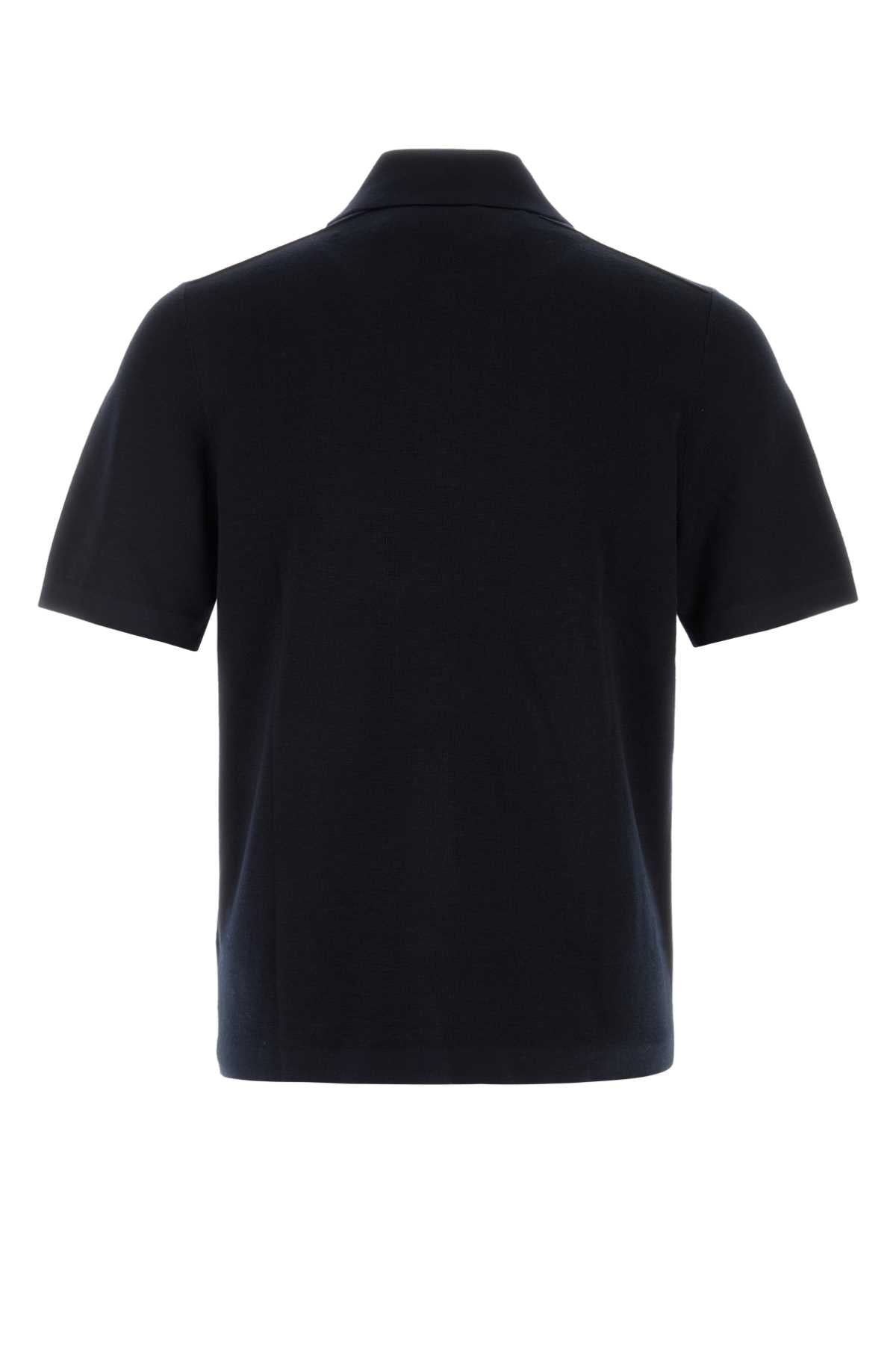 Burberry Men Midnight Blue Wool Polo Shirt BURBERRY