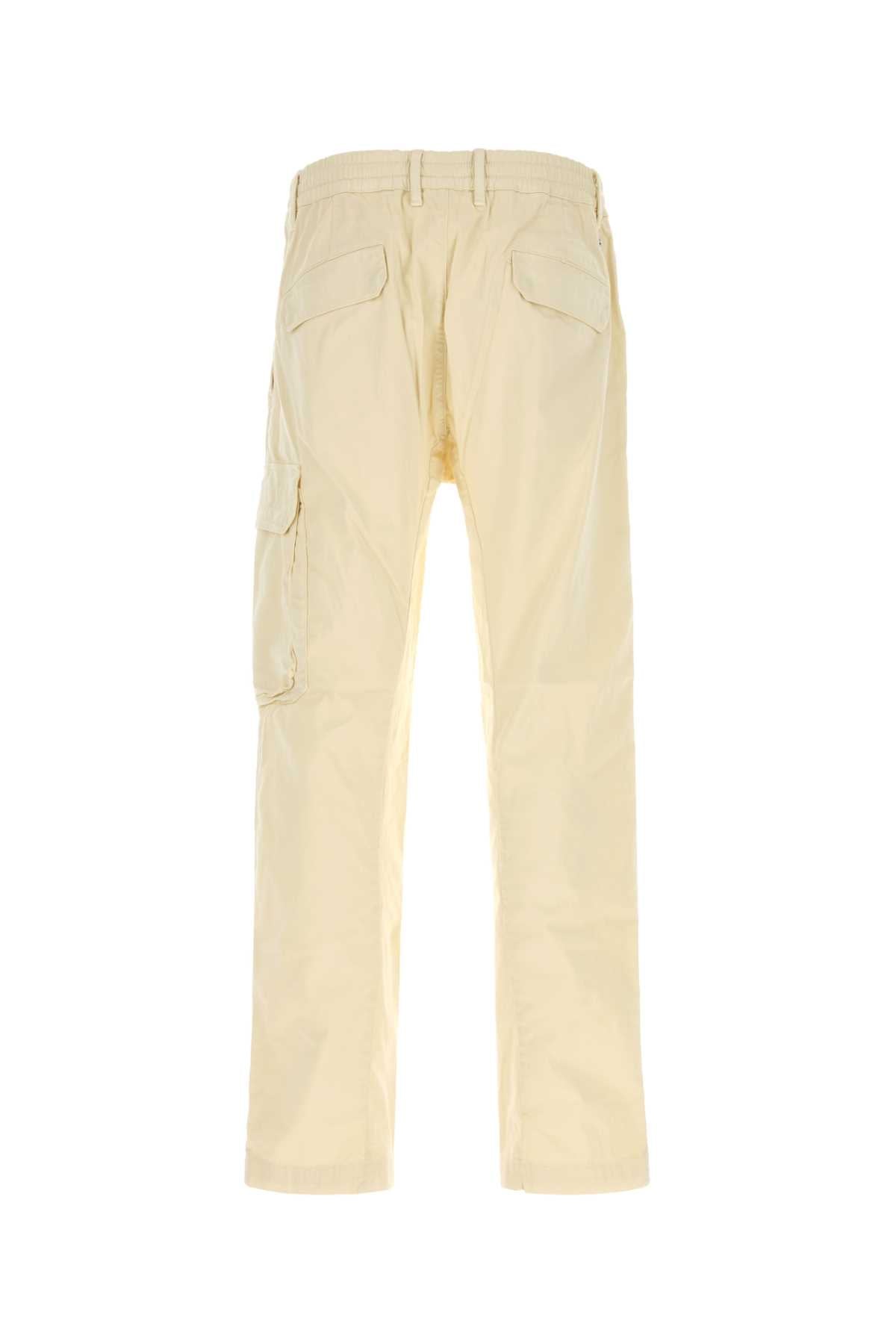 C.P. Company Men Cream Stretch Cotton Cargo Pant C.P. COMPANY