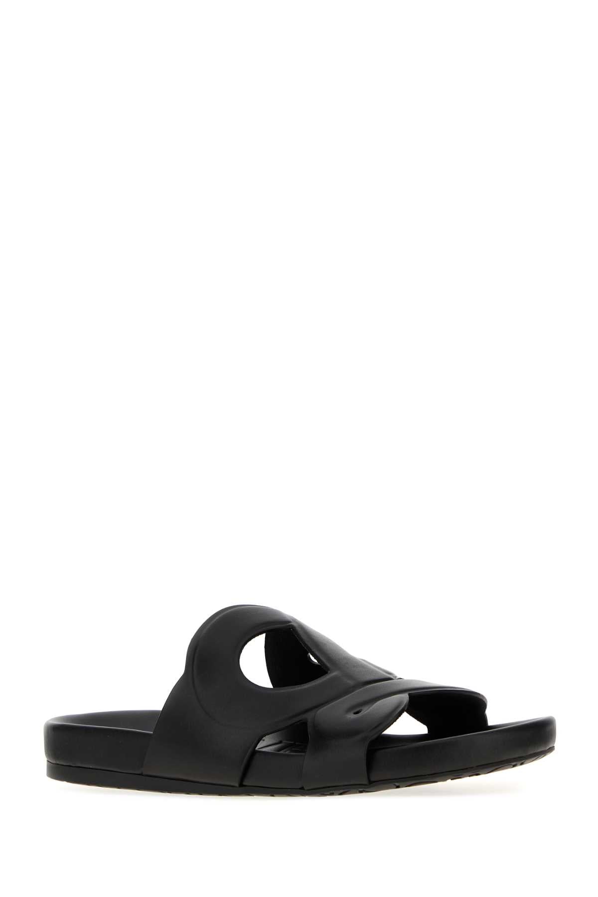 Loewe Paula's Ibiza Men Black Leather Paula S Ibiza Ease Monogram Slippers LOEWE
