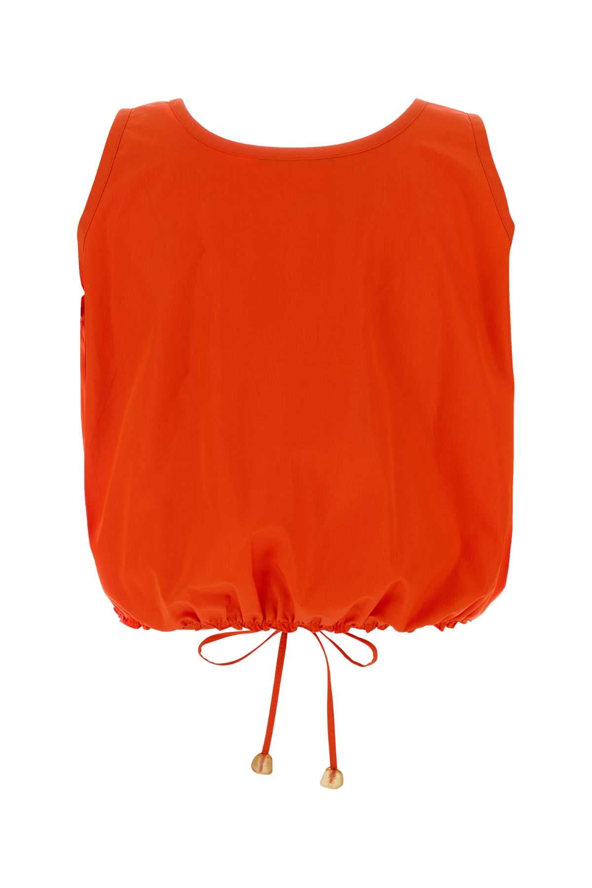 Loewe Paula's Ibiza Women Orange Poplin Paula S Ibiza Top LOEWE