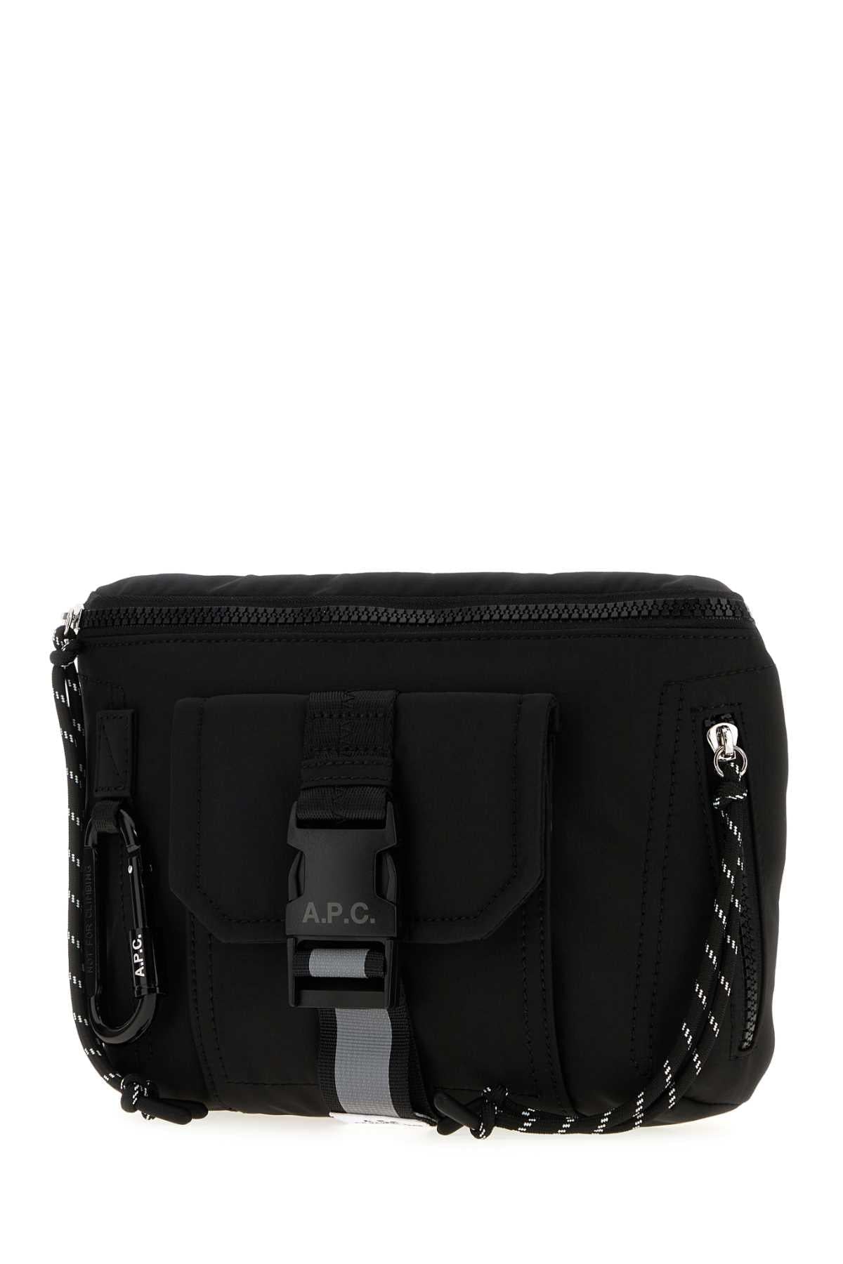 A.P.C. Men Black Fabric Banane Belt Bag A.P.C.