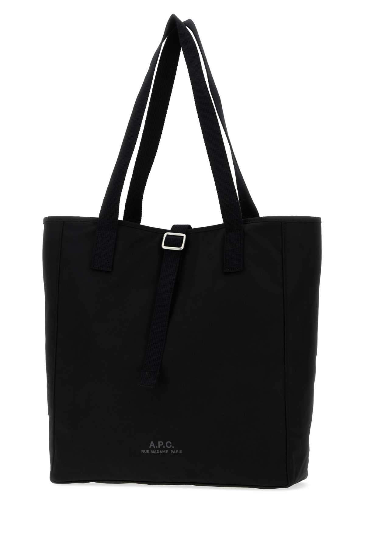 A.P.C. Men Black Canvas Cabas Archive Shopping Bag A.P.C.