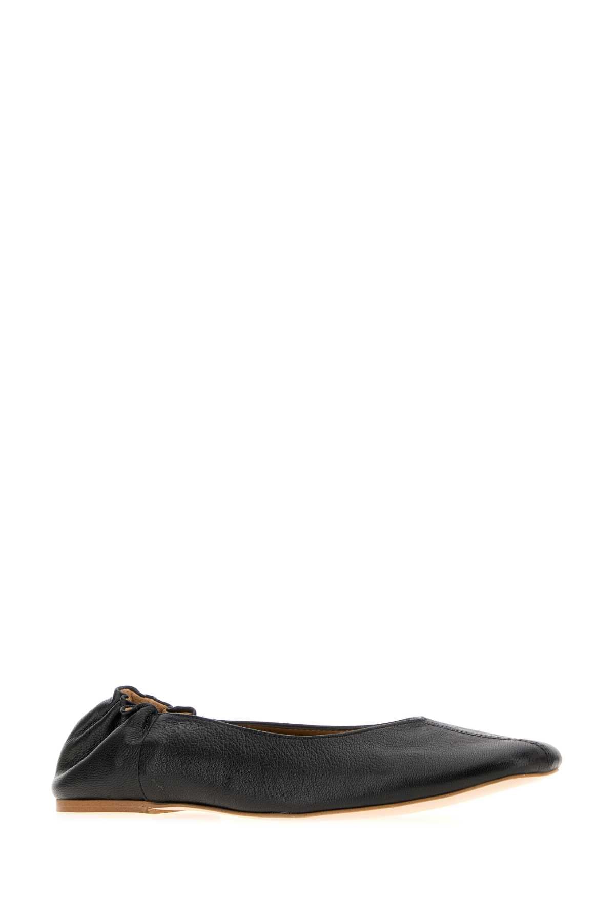 A.P.C. Women Black Leather Juliet Ballerinas A.P.C.