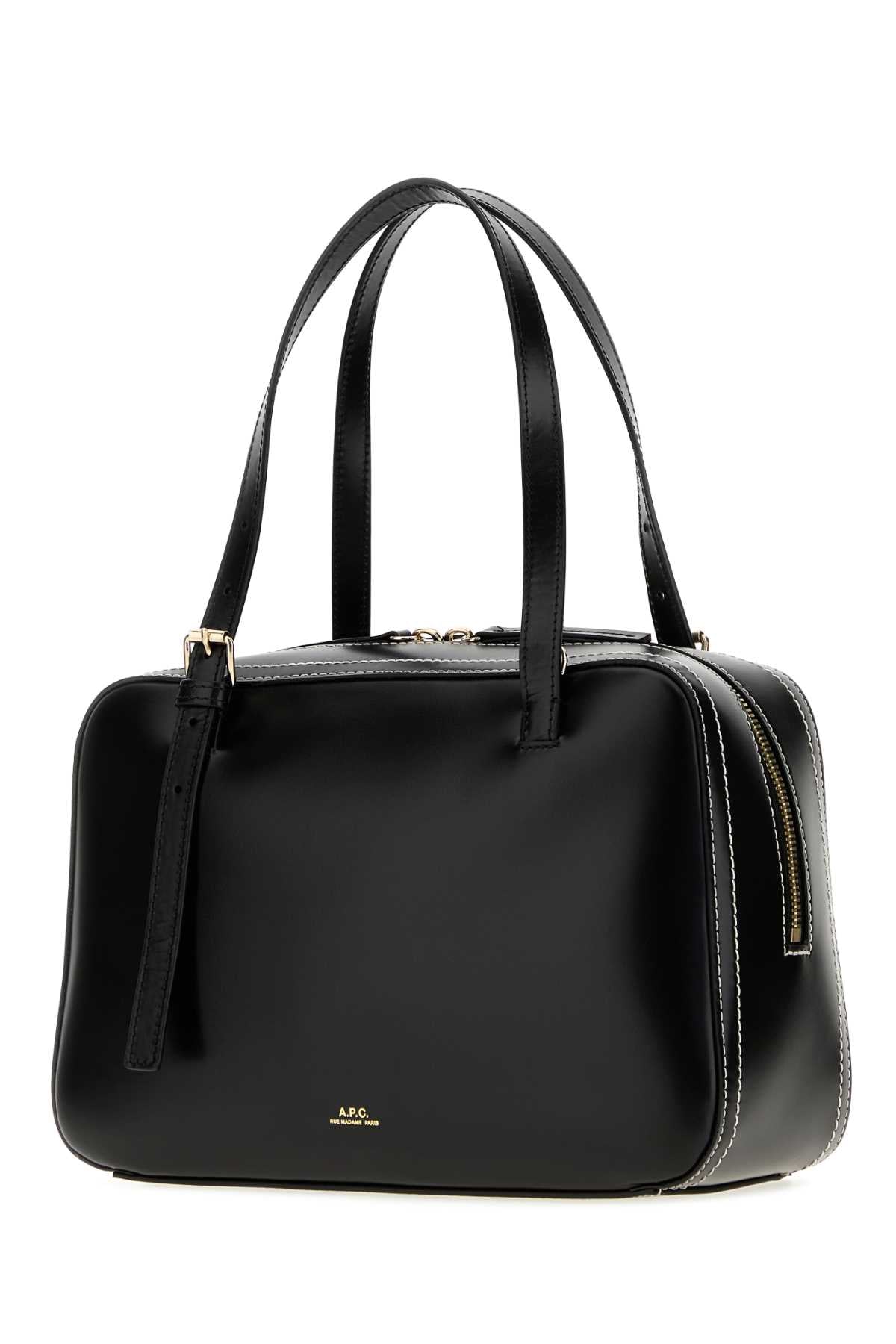 A.P.C. Women Black Leather Virginie Handbag A.P.C.