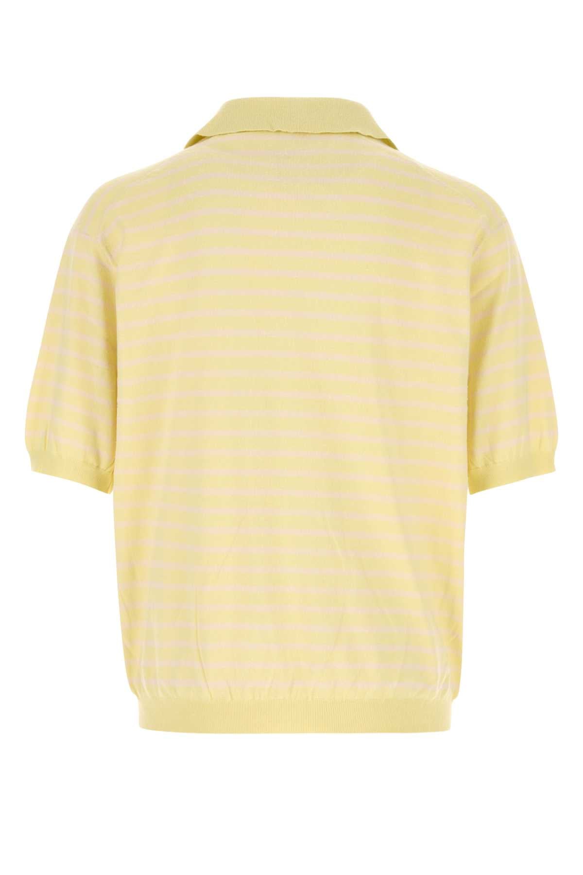 Auralee Men Embroidered Knit Polo Shirt AURALEE