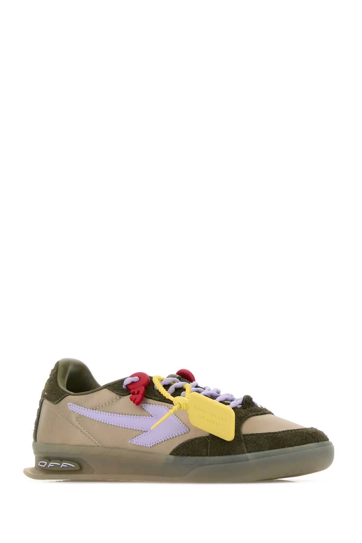 Off White Men Two-Tone Suede And Fabric End Of Play Sneakers OFF-WHITE