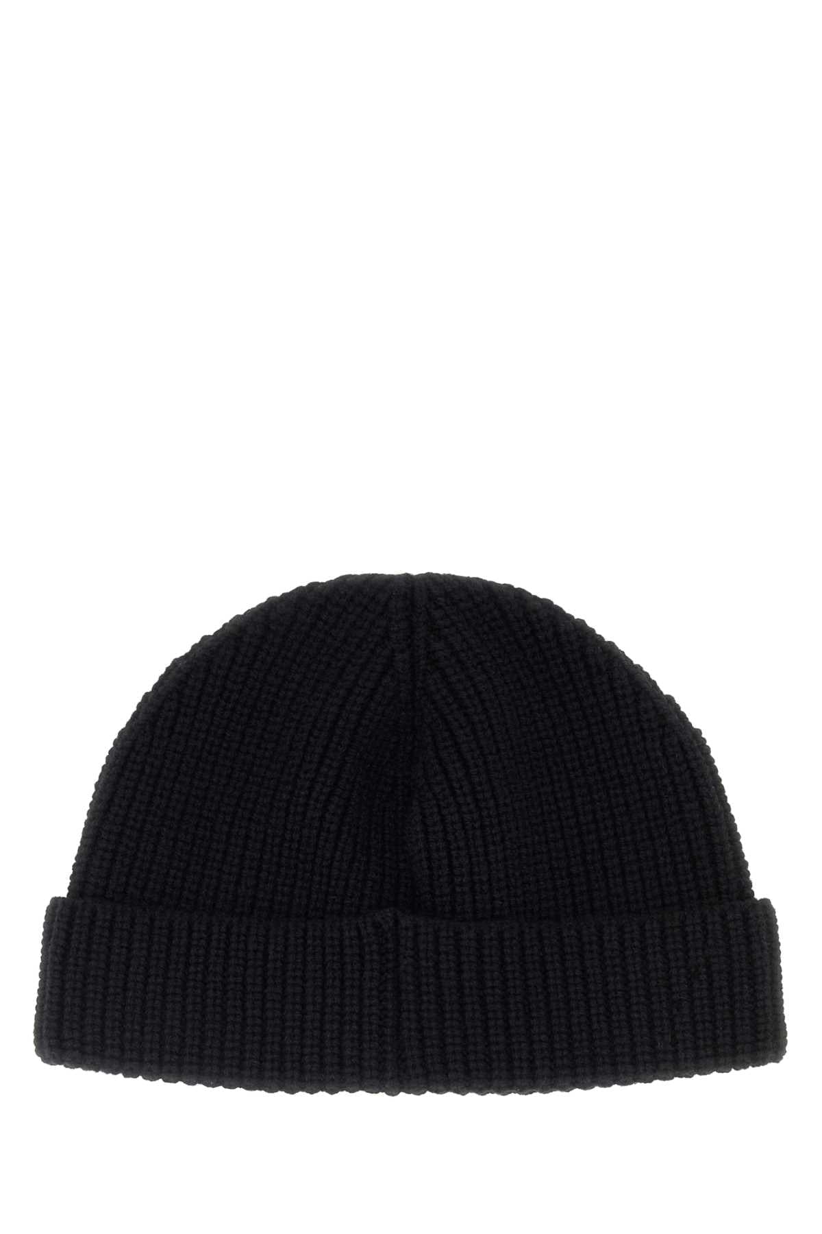 Valentino Garavani Men Black Cashmere Beanie Hat VALENTINO GARAVANI